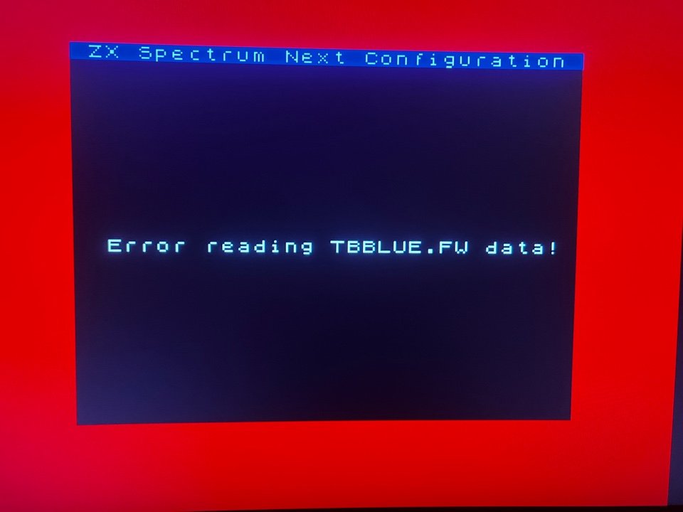 What causes ZX Spectrum Next boot issues with SD cards?