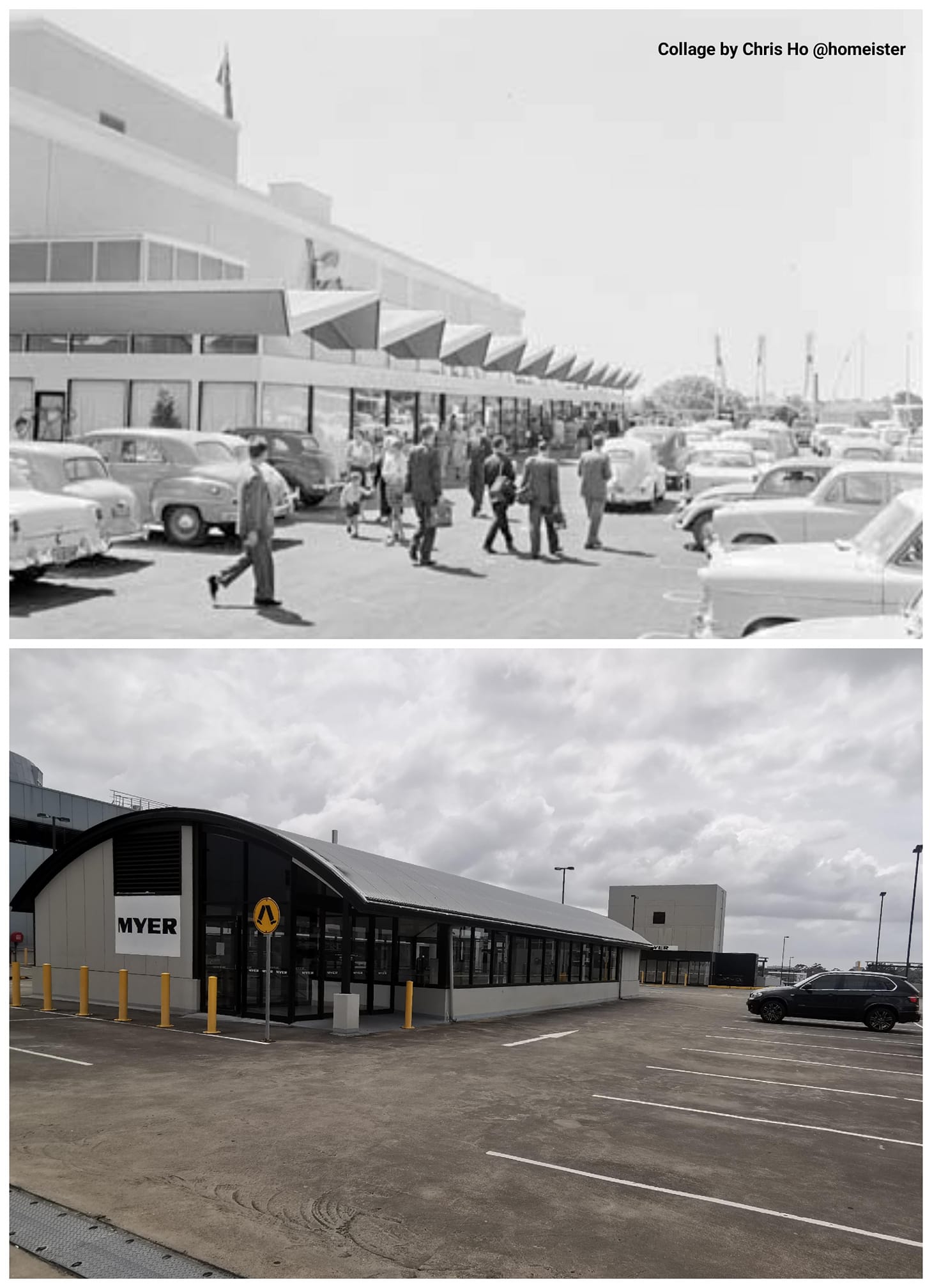Old Shops Australia | Chatswood NSW 1961: Grace Bros car park and Myer ...