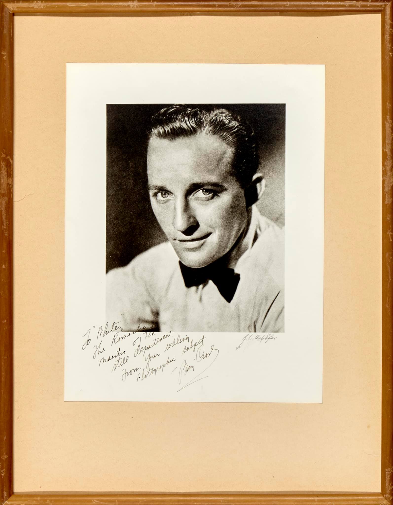 Bing Crosby signed whiskey bottle from 1959