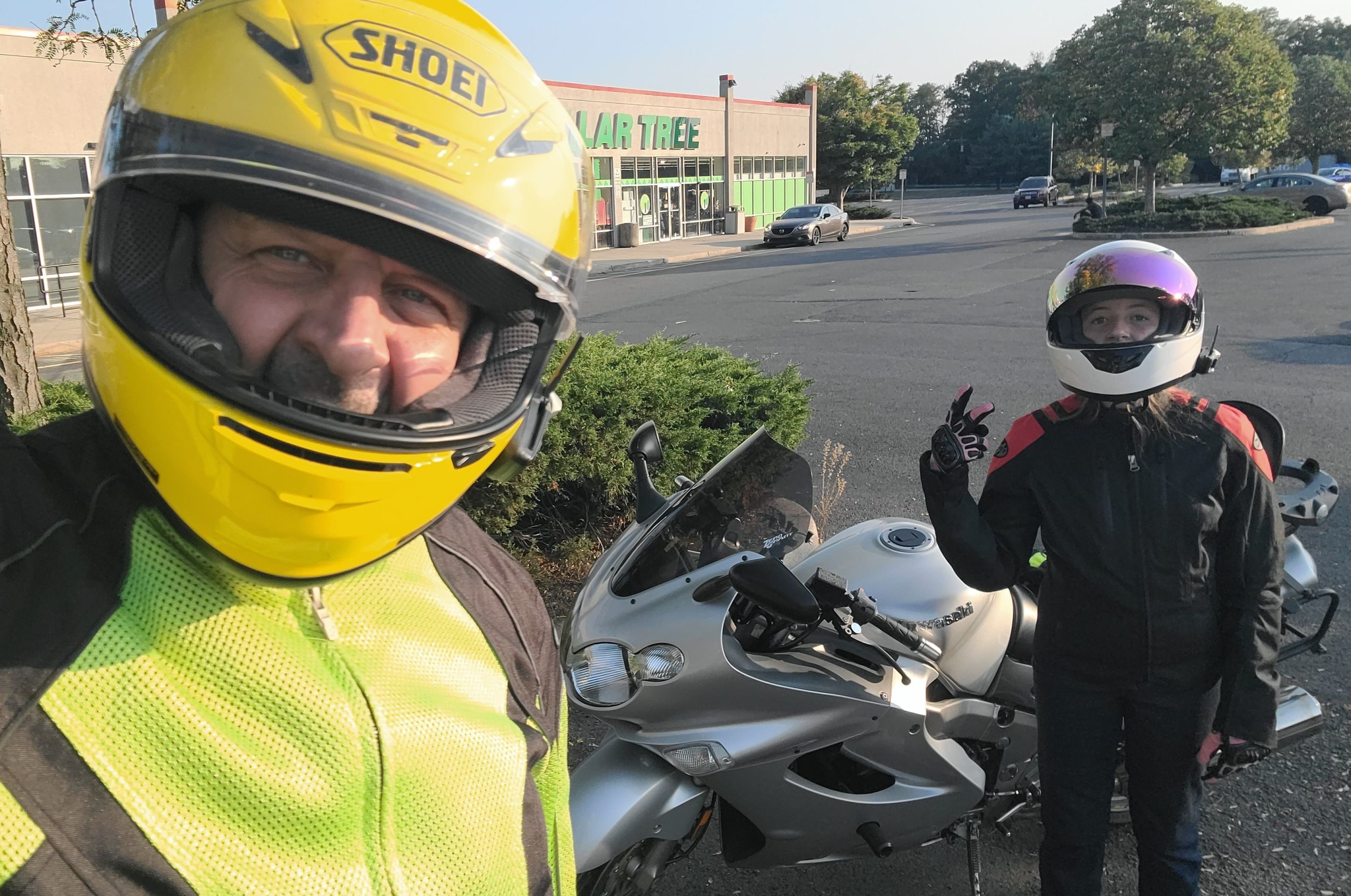First ride with daughter on modified 2002 Kawasaki ZZR1200