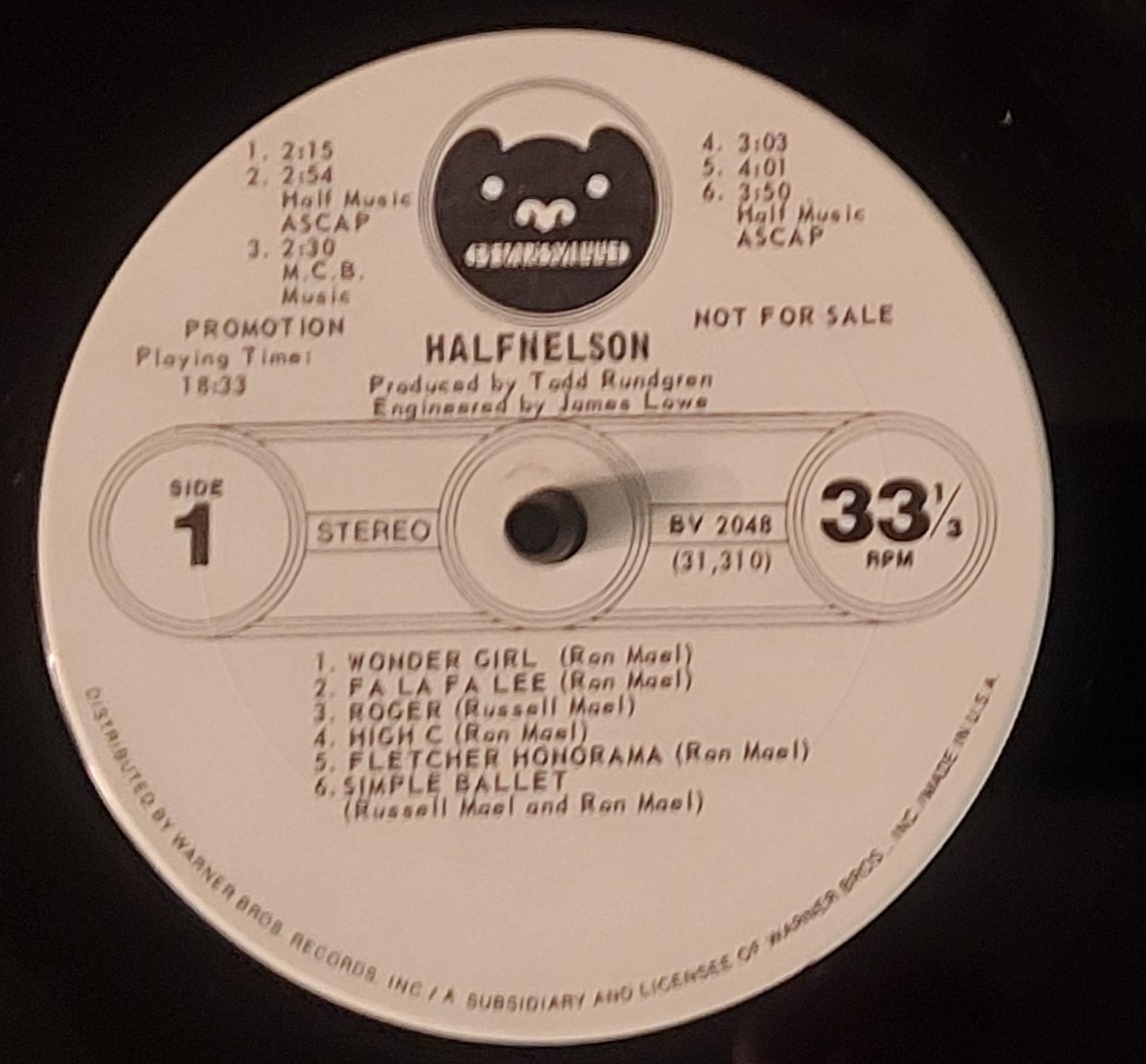 Sparks' debut album Halfnelson
