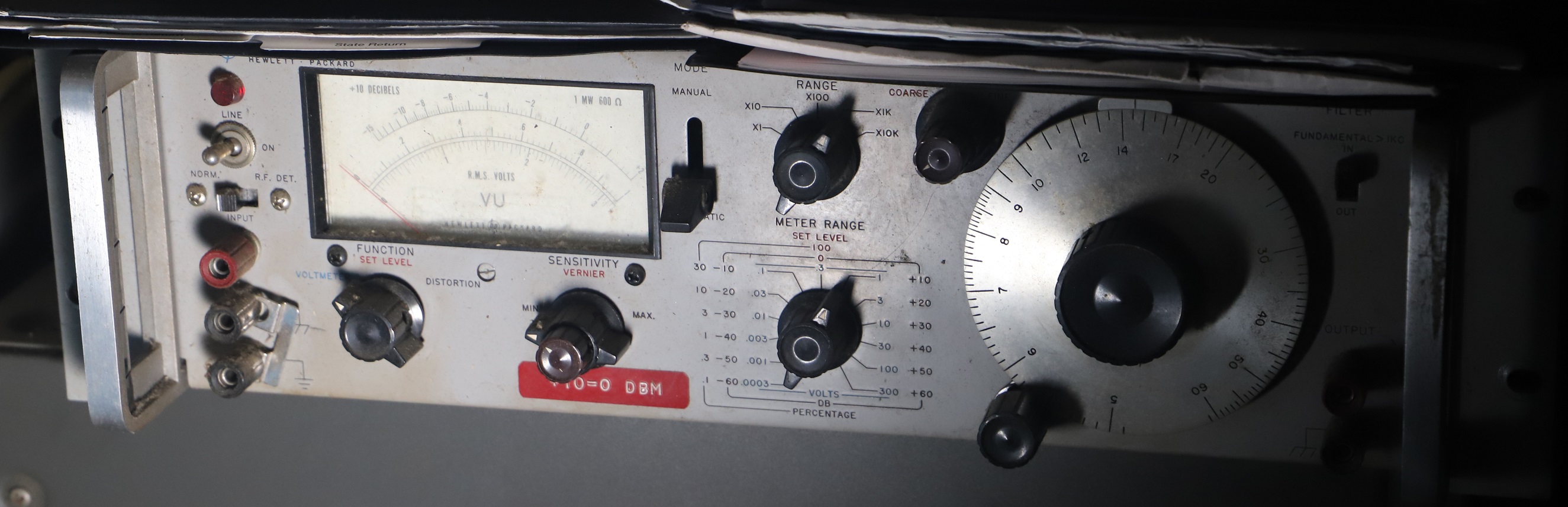 Distortion analyzer, what was the purpose for using this equipment?