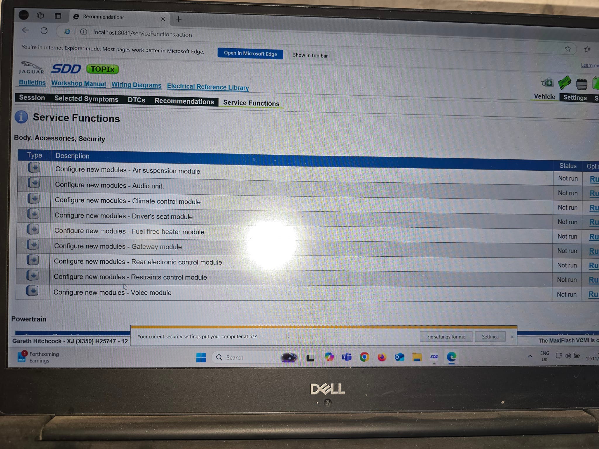 Anyone done a drivers door module on a 2009 jaguar xj (X350) and