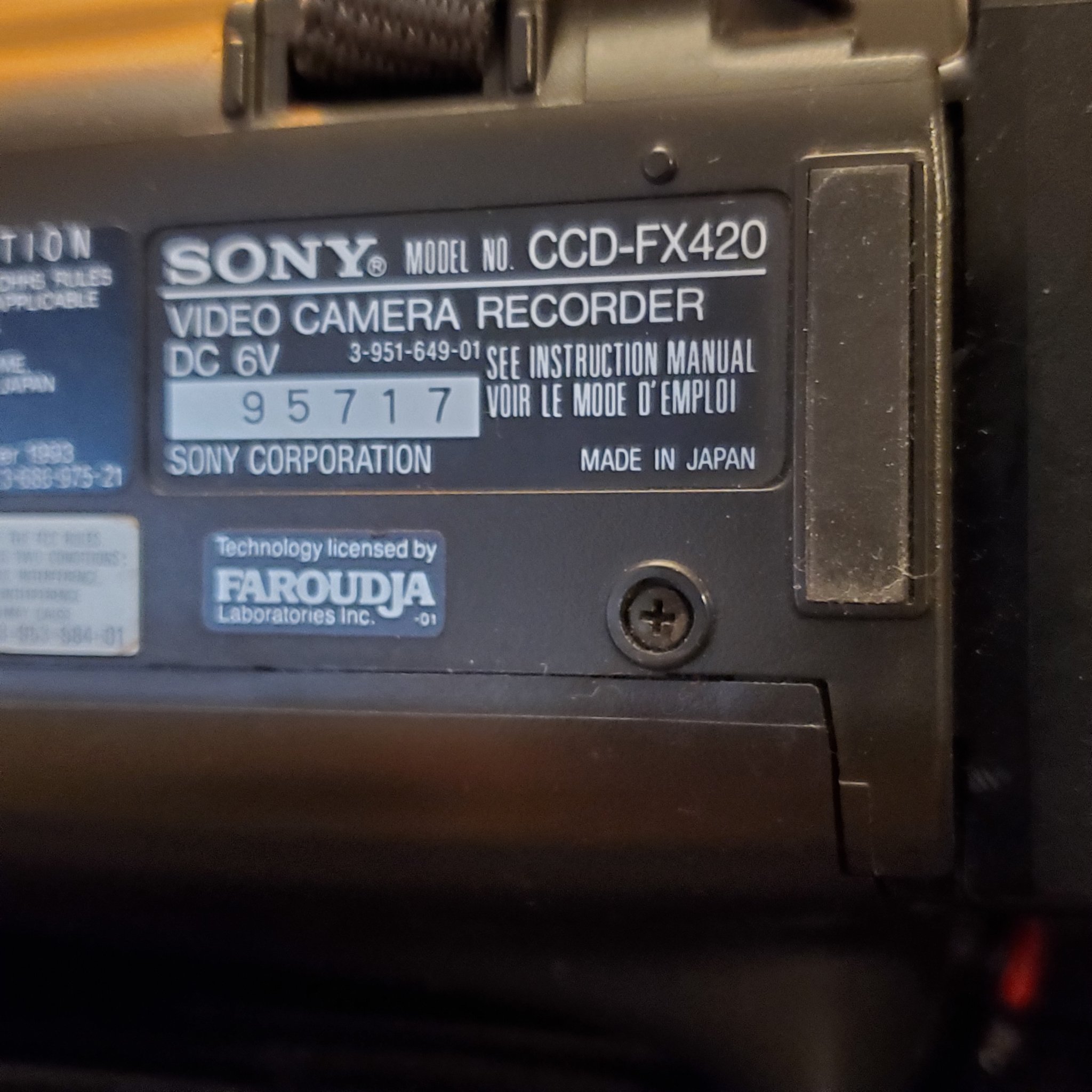 Retro Sony 8mm video cassette. This is an MP 120 tape for Video 8
