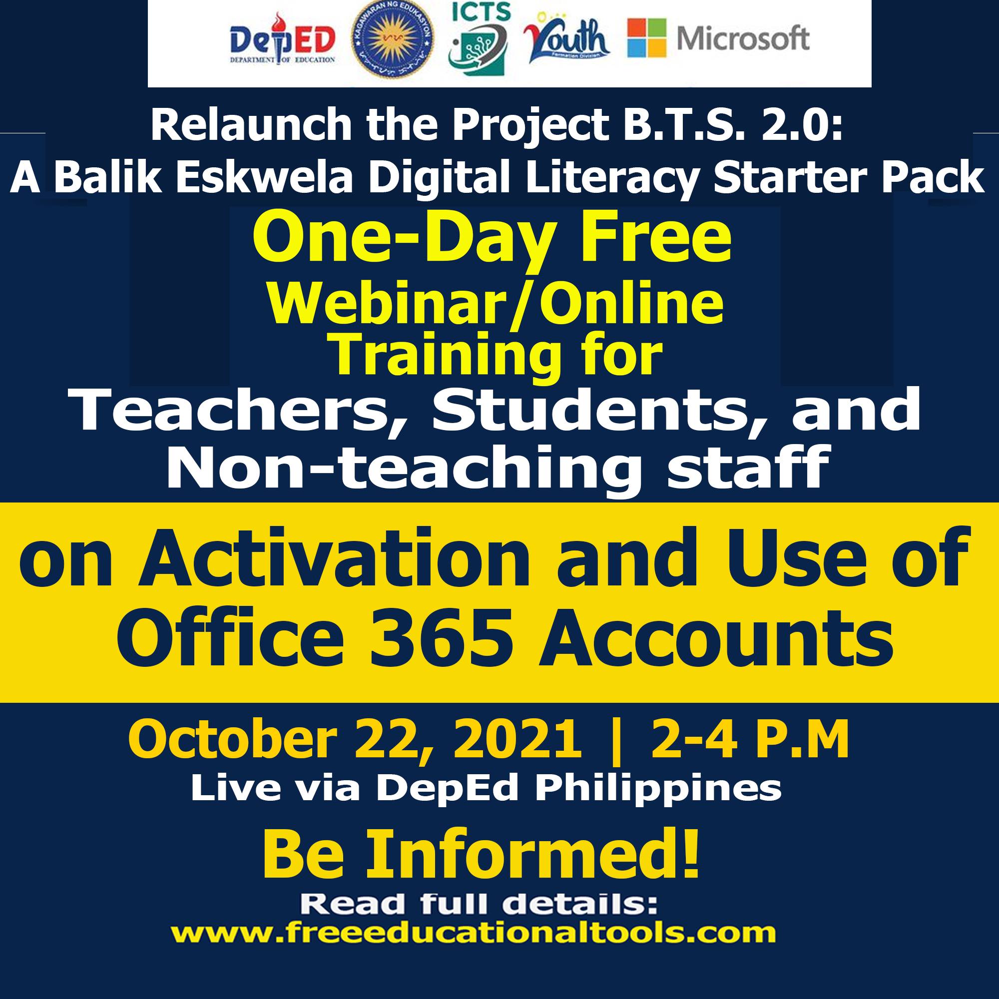 DepEd Open Educational Resources (OER) | Relaunch of Project B.T.S ...