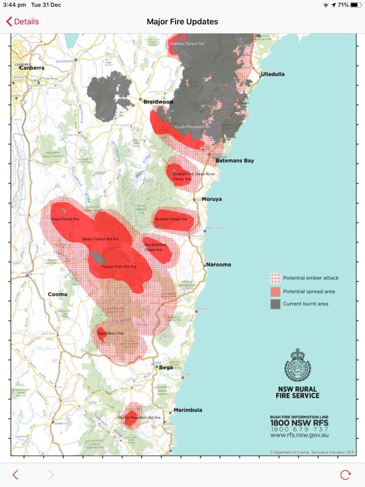 🔥📍 RFS Fire Prediction Map for New... - ABC South East NSW | Facebook