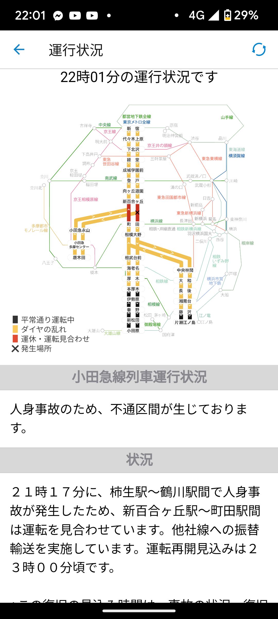 柿生 駅 から 新宿 駅