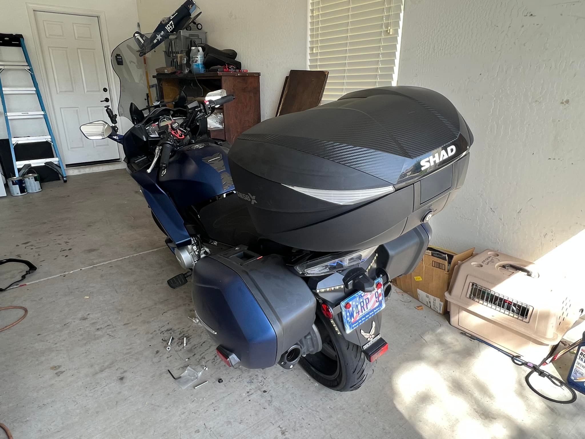 Added the SHAD SH58X Top Case today!! 130 Liters of storage! I 