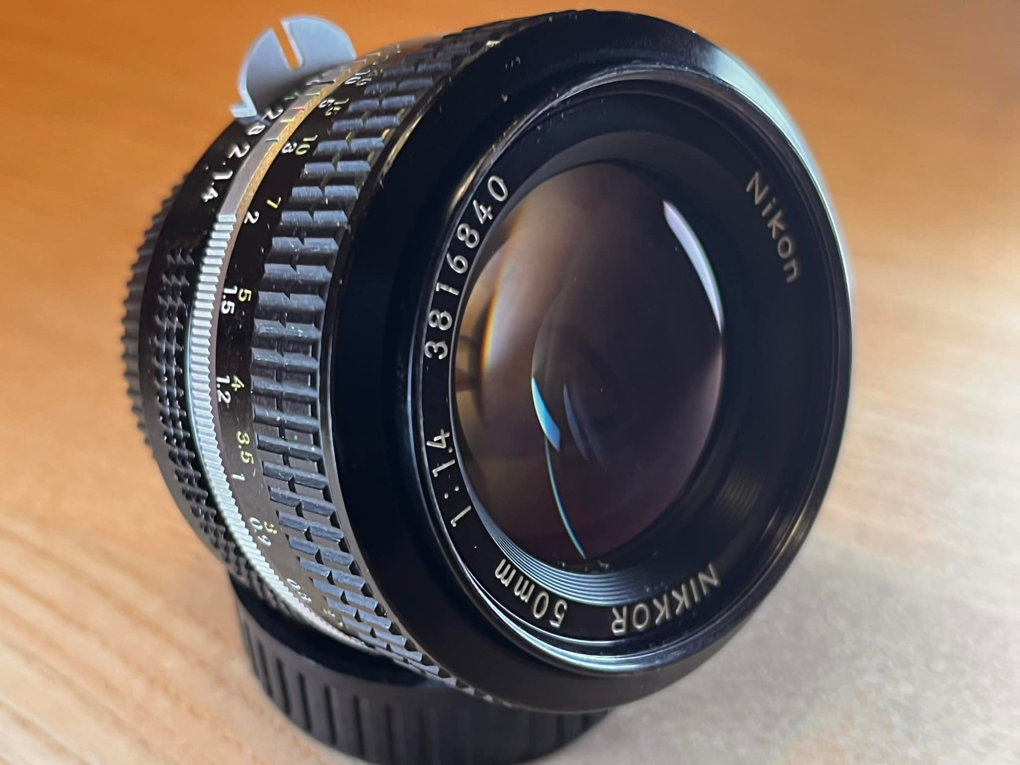 Nikkor 50 mm 1.4 pre AI from my Nikkormat FT2. Excellent lens.