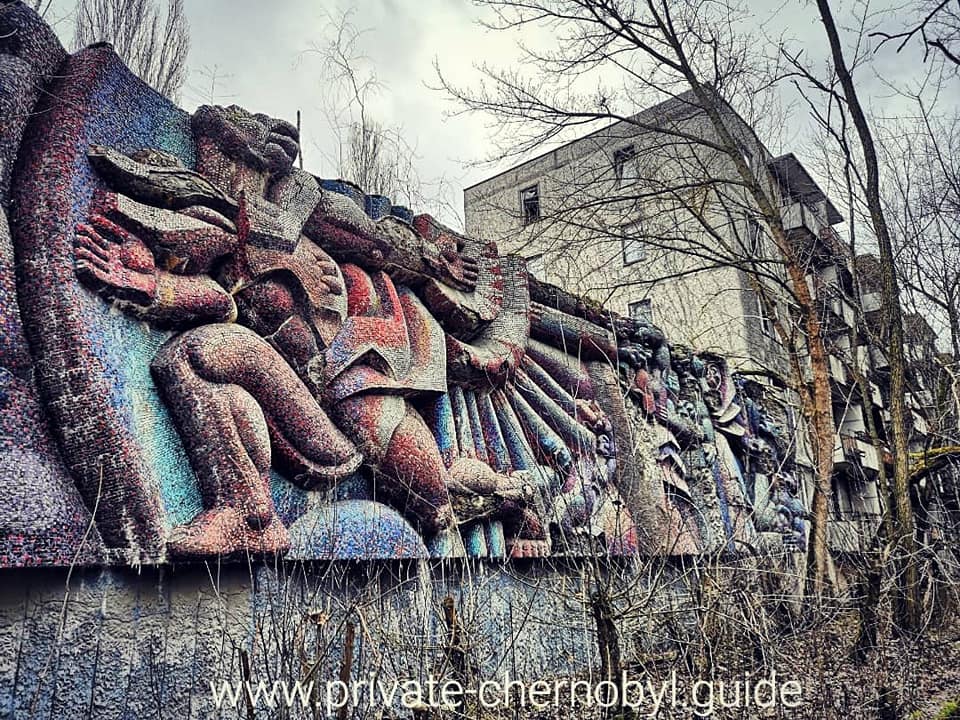 Space-themed murals in Chernobyl exclusion zone