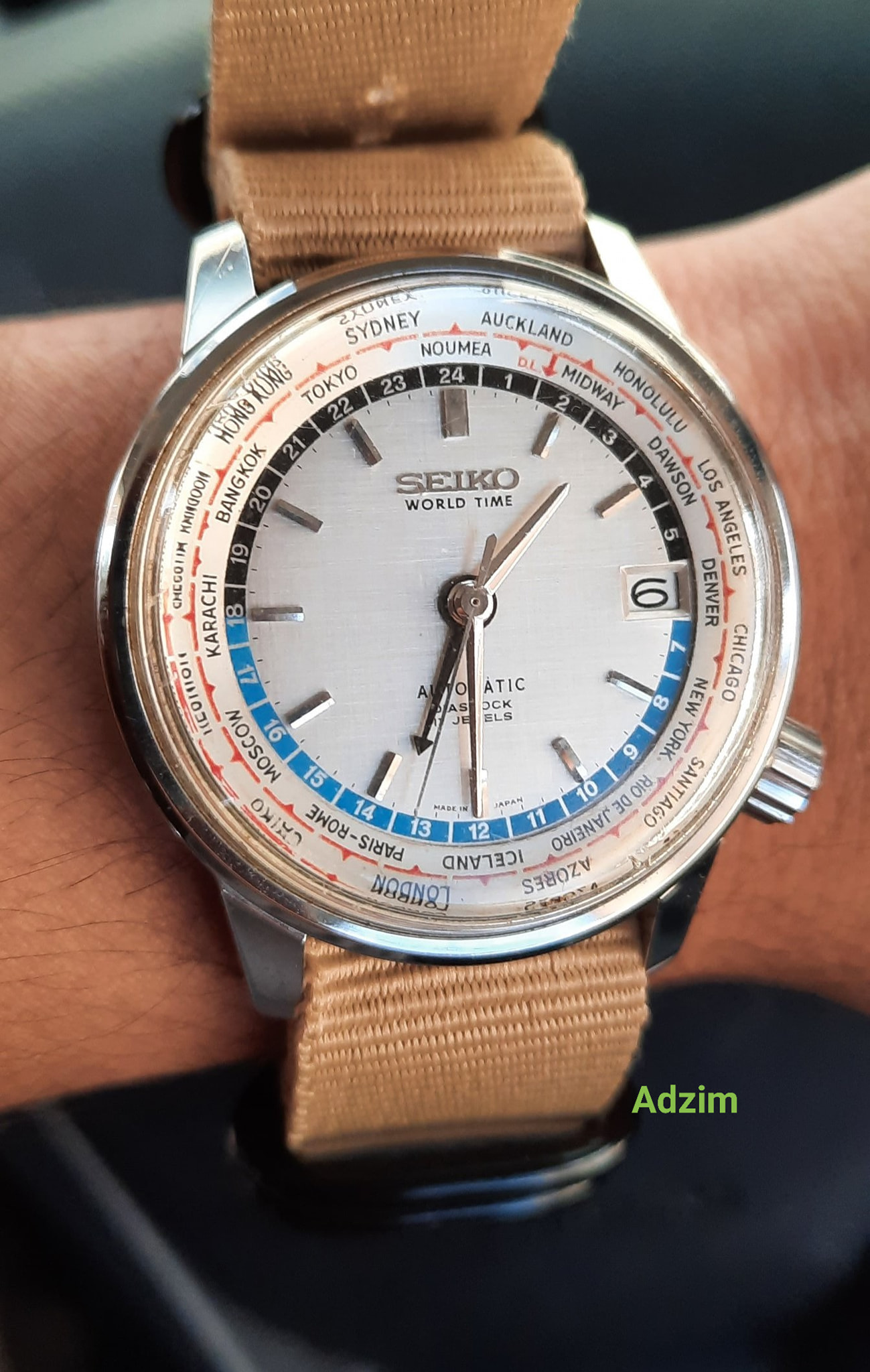 B*s様 SEIKO SPIRIT WORLD TIME 腕時計　稼動 Seiko Spirit World Time Size: 38mm 1,5tr