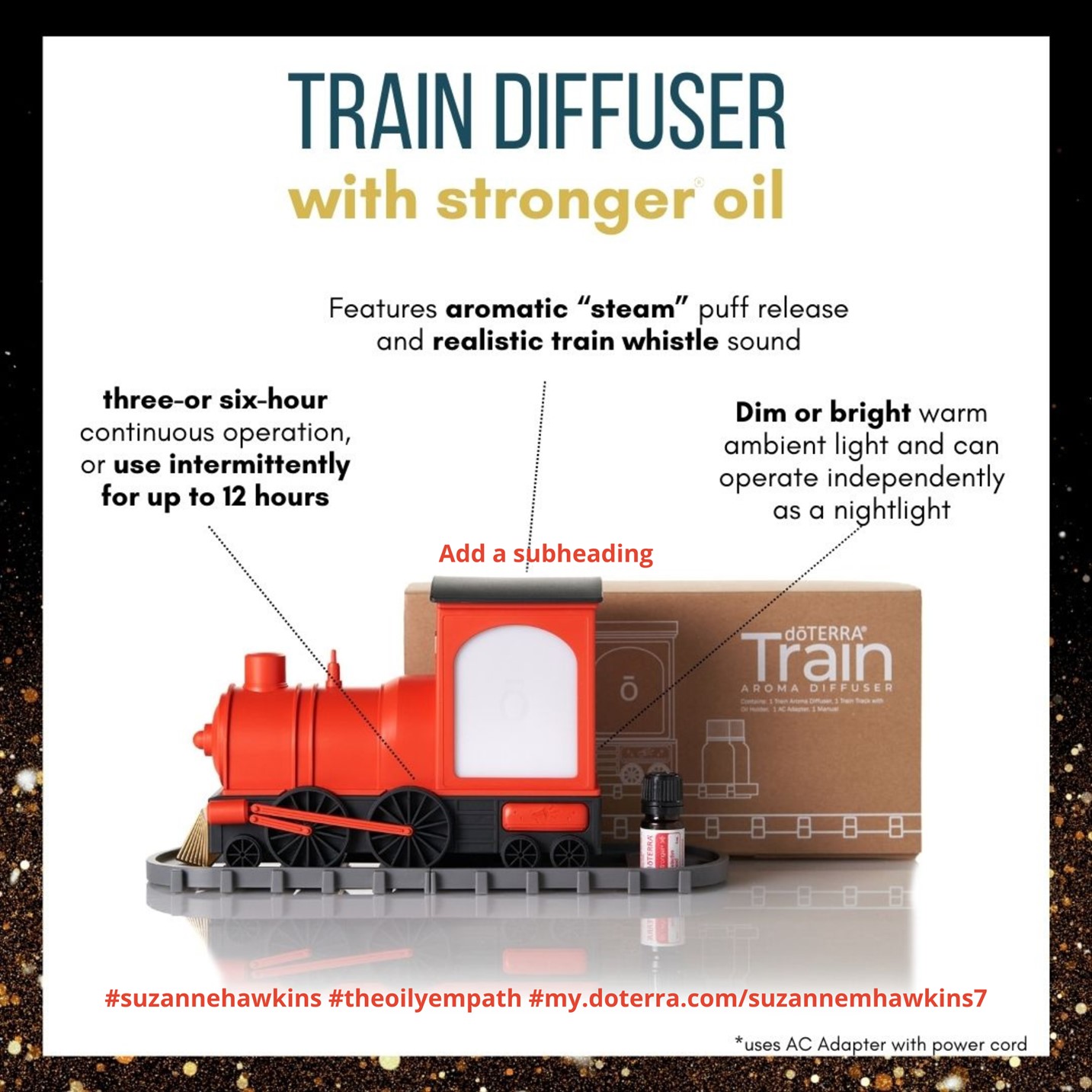 Gold train diffuser back in stock and on sale