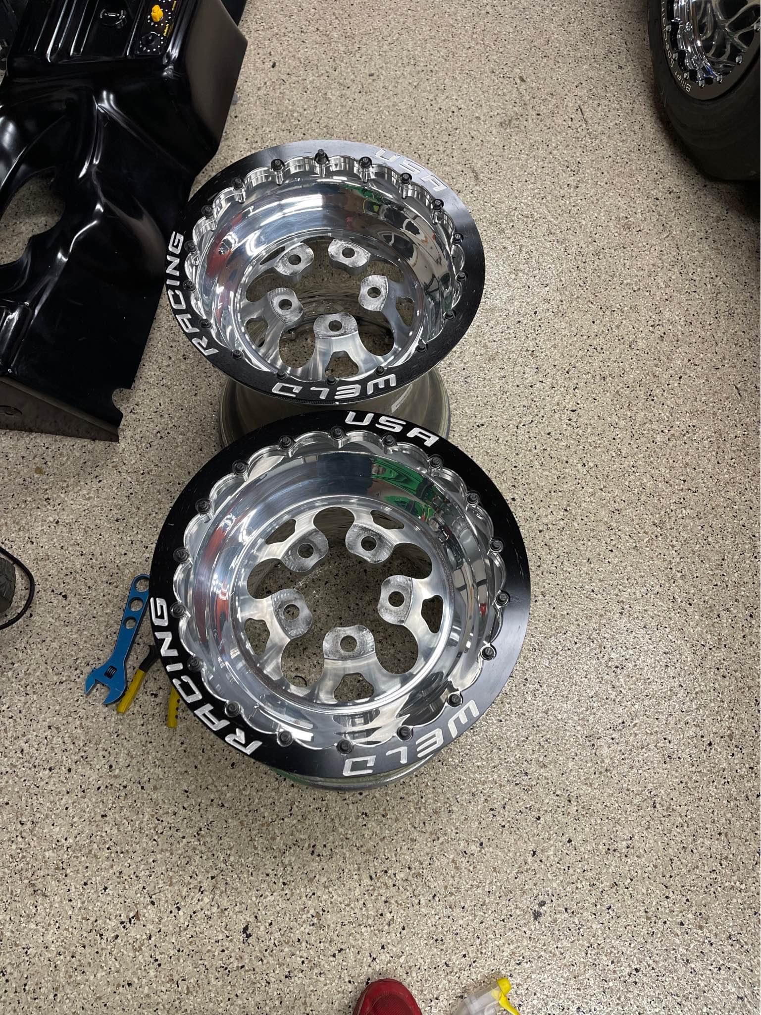 Weld alpha-1 pro alpha double bead lock 15x15 2” back space 5x5 wheels ...