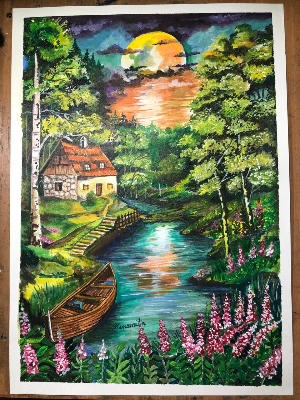 Art work ✨️ Acrylic colour on A3 size canvas.