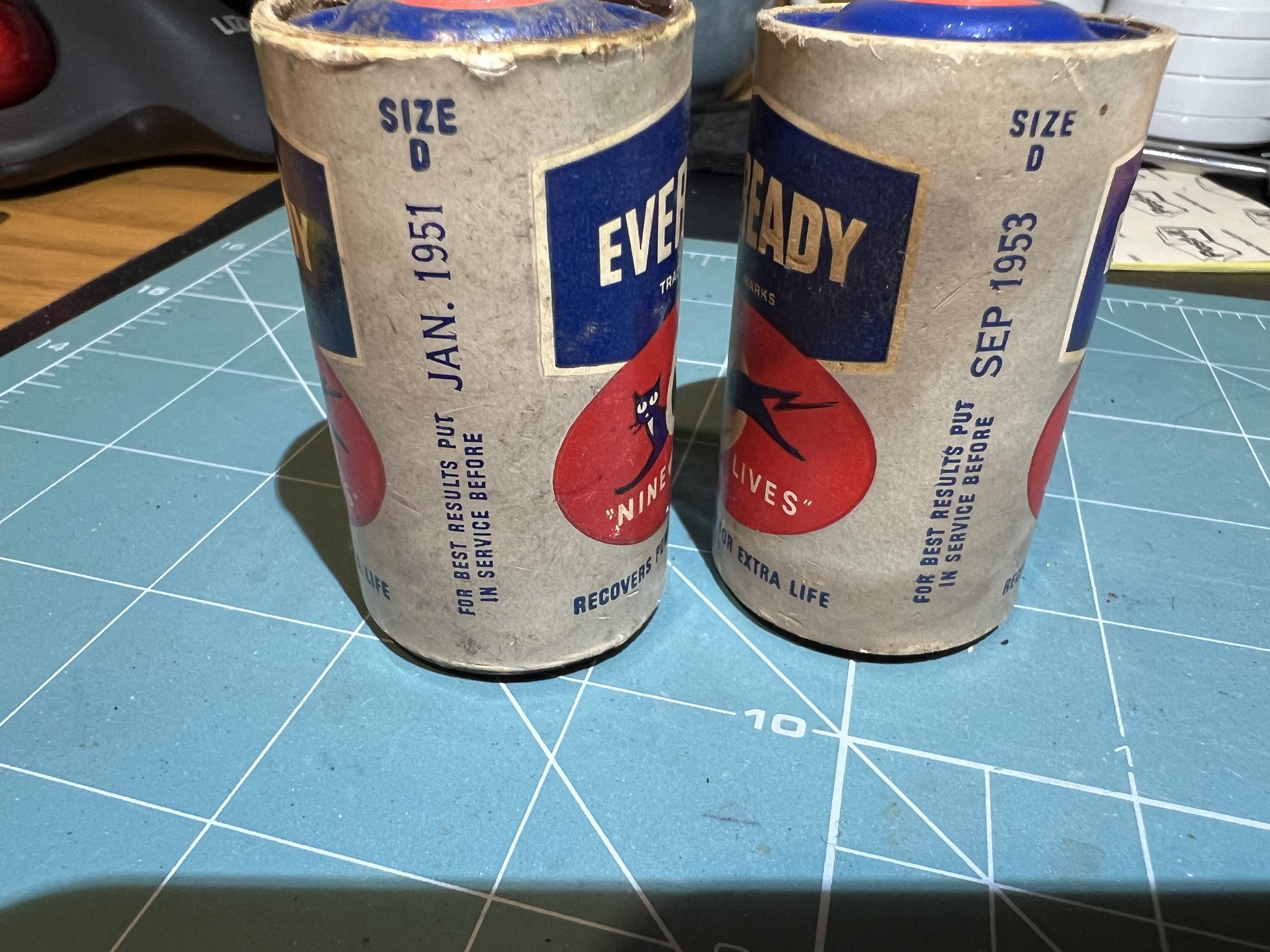 Vintage Batteries from the 1940s and 1950s