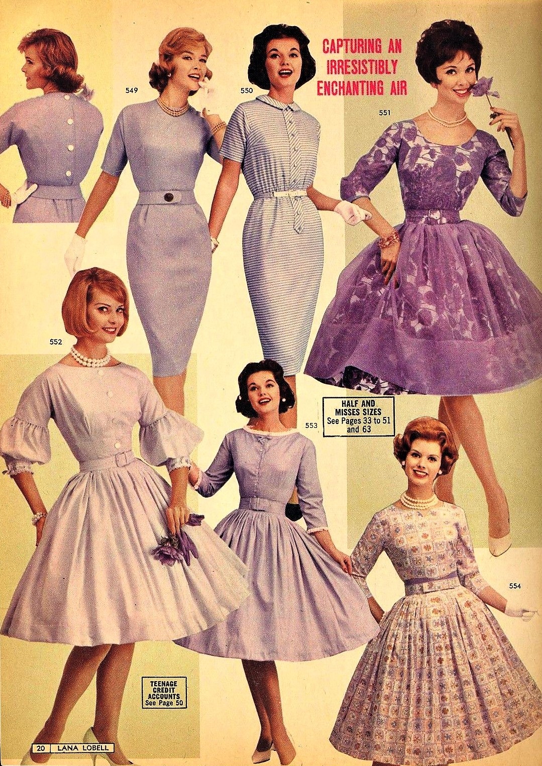 U.S.A‼️60~70'sファッション誌 LANA LOBELL 14冊‼️ Lilac dresses in 1960s Lana Lobell catalogues