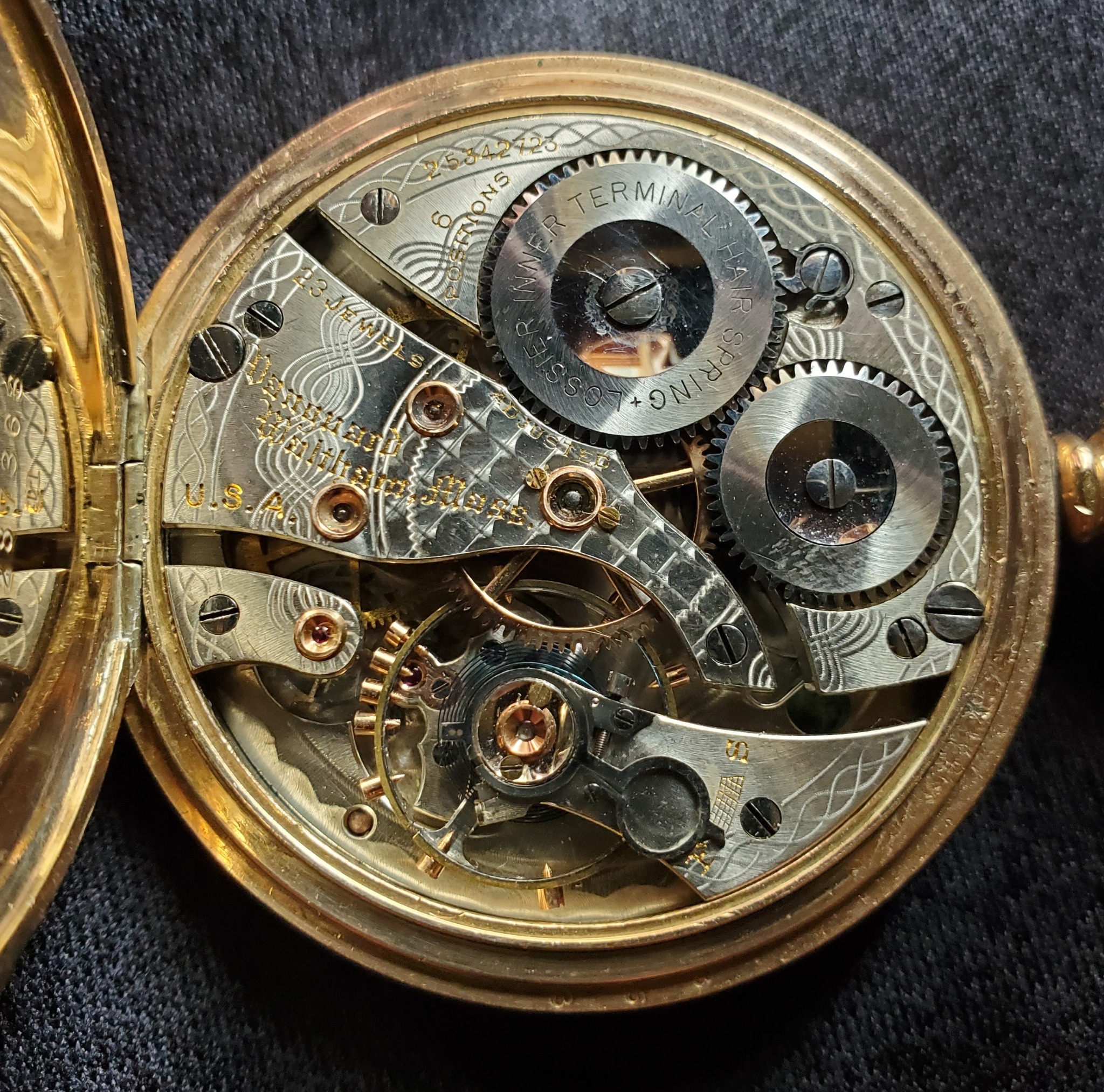 Montre De Poche Waltham 1926 Avant-Garde Avec Indicateur De Vent - État Propre, Fonctionnelle