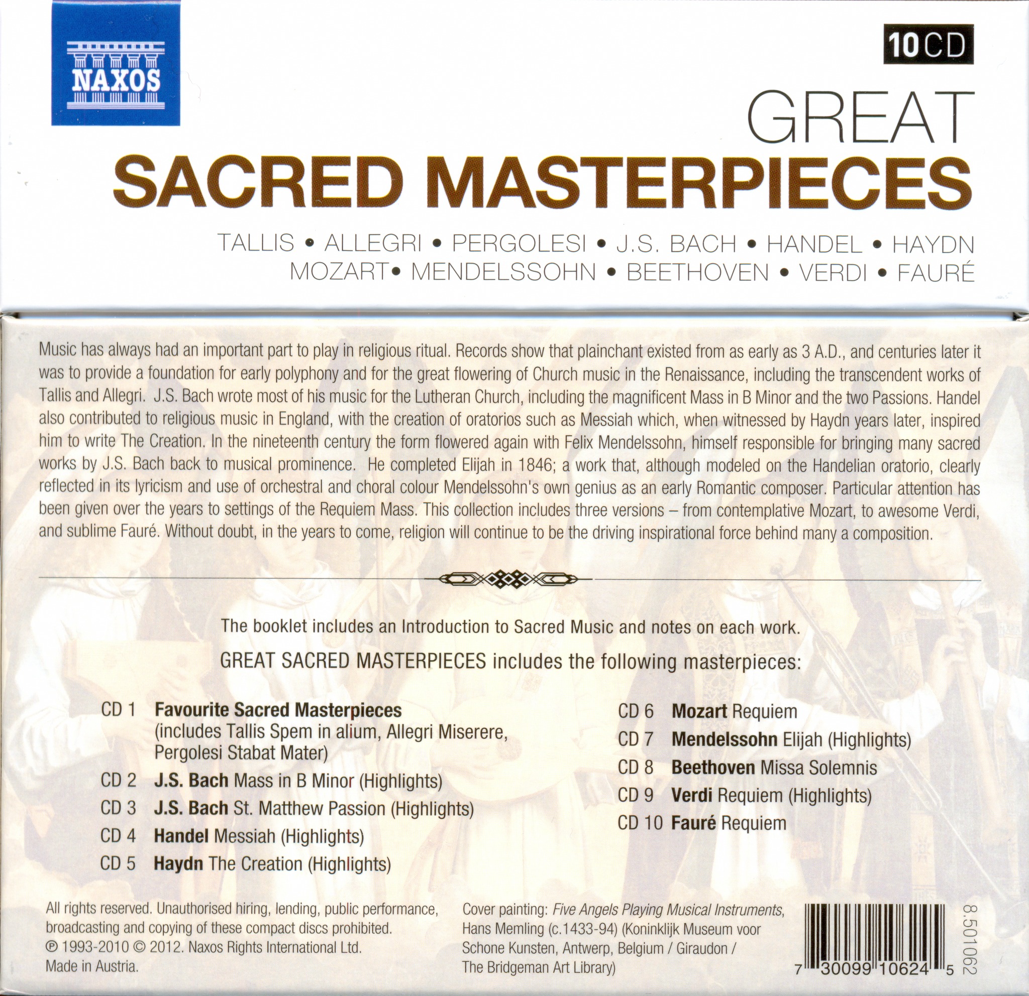 Naxos 25th Anniversary 9 - Great Sacred Masterpieces - Box Set 10 