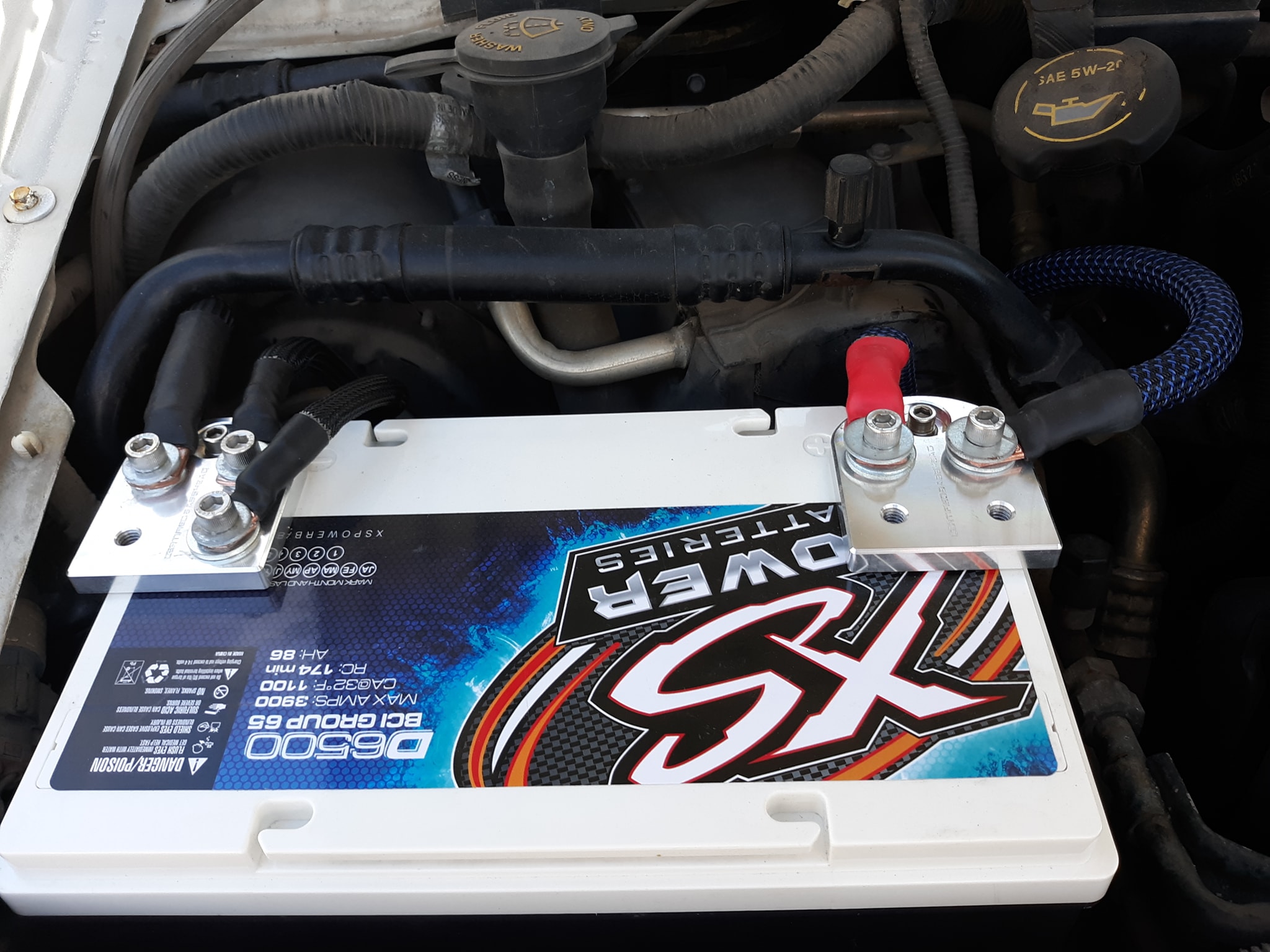 XS Power D6500 AGM Power Cell Car Audio Battery (3900 Amp) With Terminal Hardware