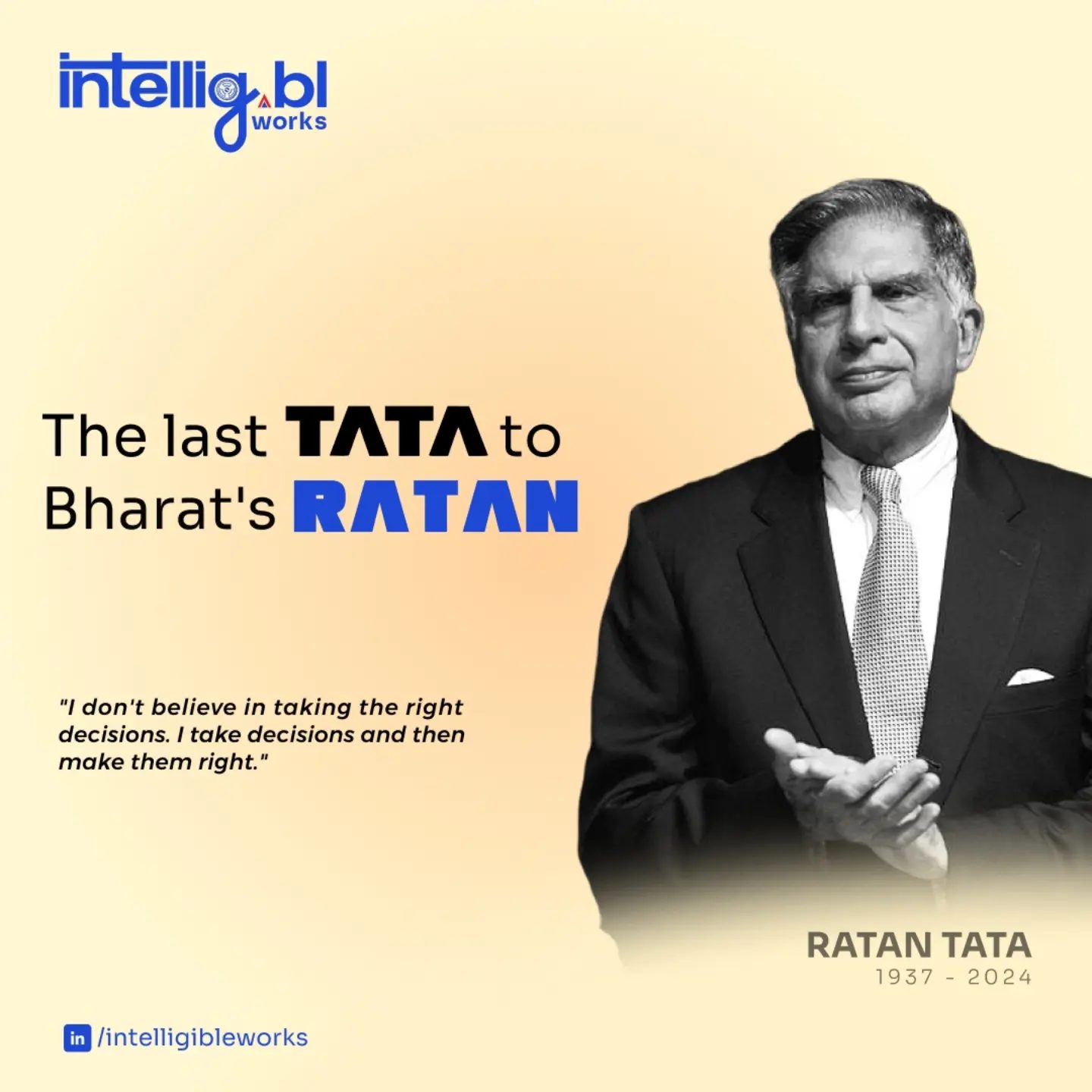 The Intelligible - Shri Ratan Tata Ji's legacy is a reminder that true ...