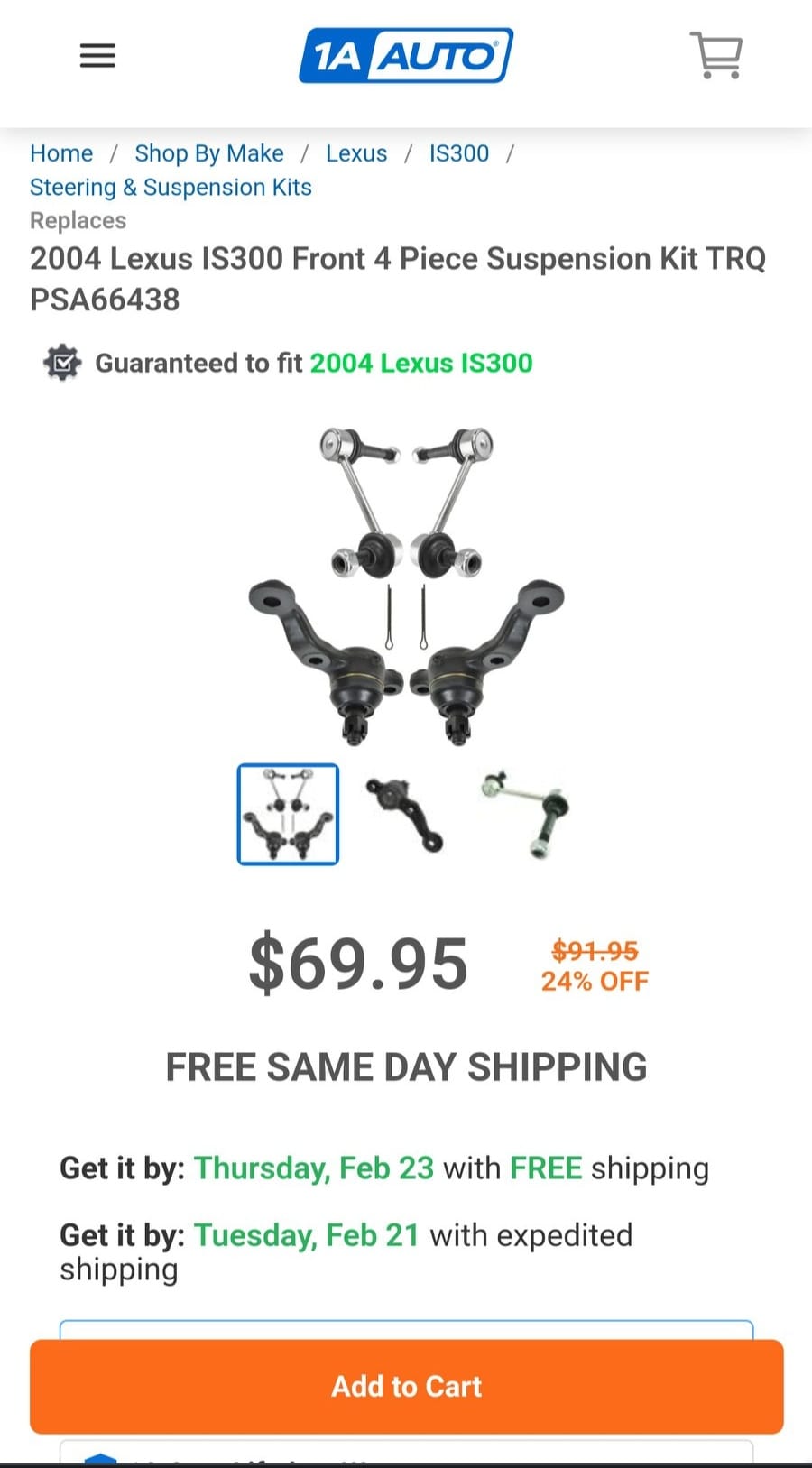 TRQ Front Upper And Lower Ball Joint Kit (4pc) For Toyota Tundra & Sequoia