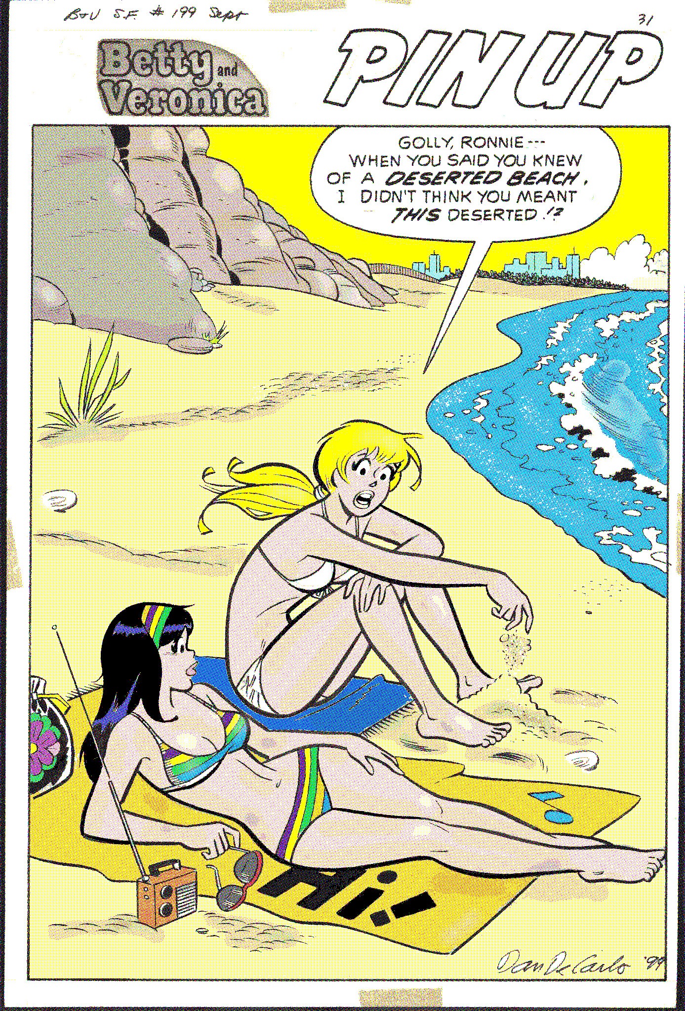 This is one of artist Dan Decarlo's 1st interpretations of Cheryl.
