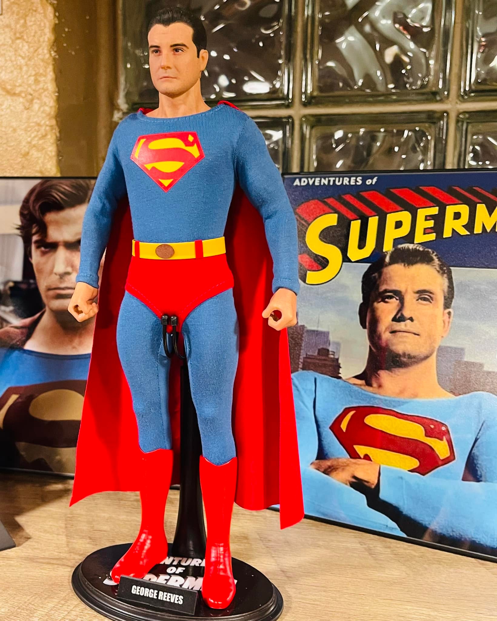 Custom 1/6 Scale George Reeves Superman Action Figure Head – Unpainted Resin Head Sculpt (2 Inch, US Made)