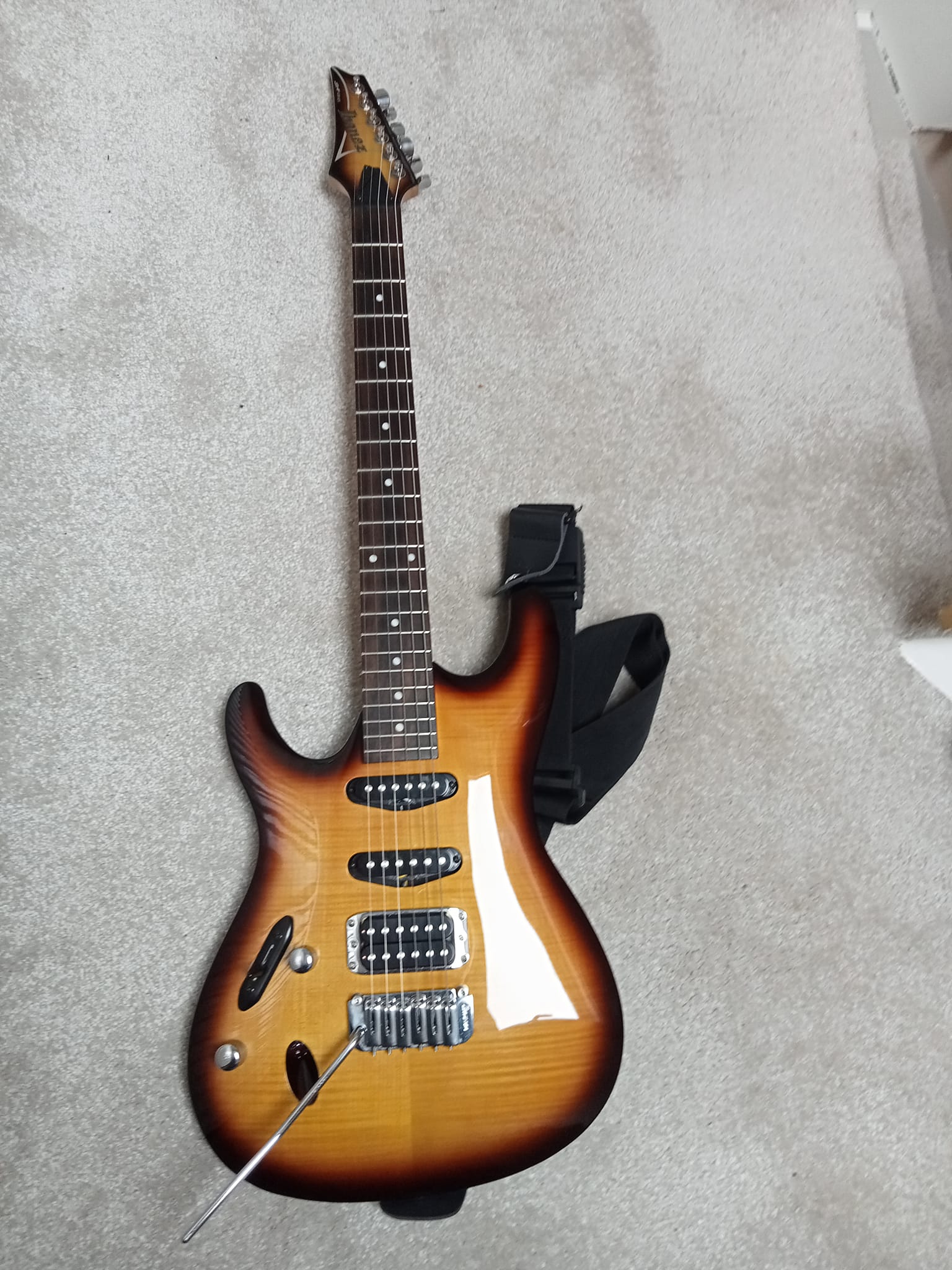 My Ibanez SA160FML -TYS bottom end but plays really well.