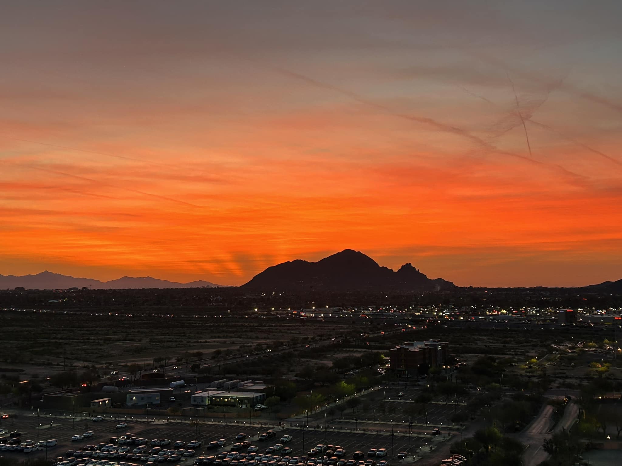 Purple sunset at Browns Ranch Trailhead in North Scottsdale