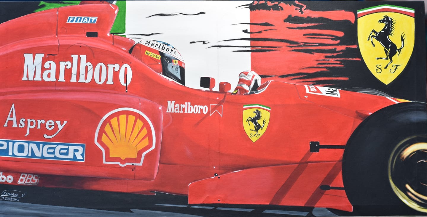 My Painting....Schumy on Ferrari F-1