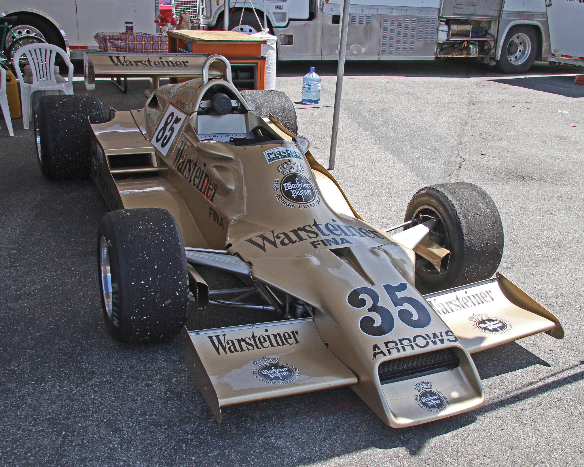 Year 1978 Crazy images at the Arrows FA1 new Formula One car press