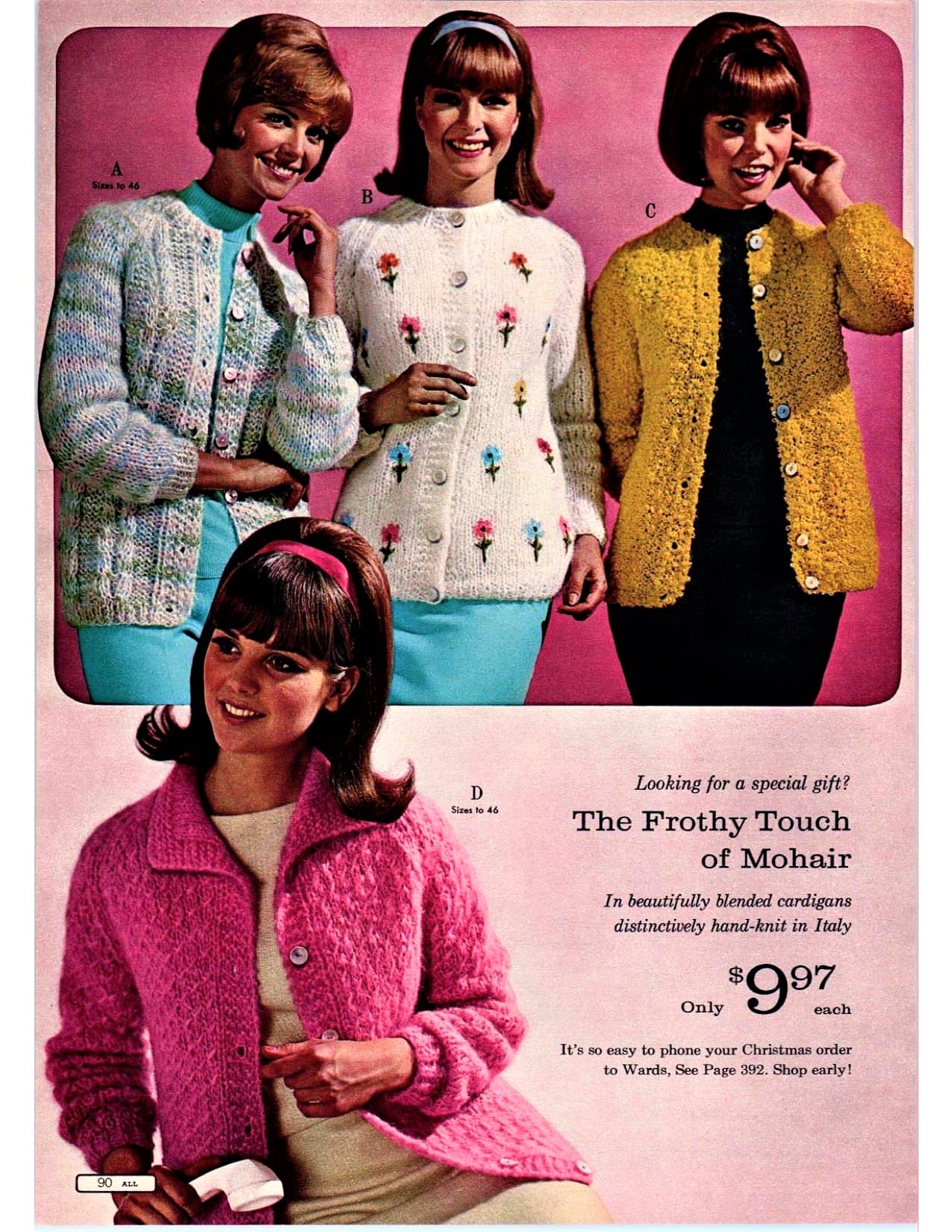 Mohair sweaters were very popular in the 