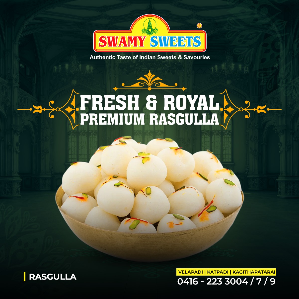 Swamy - 🍯 Indulge in the FRESH & ROYAL taste of Premium Rasgulla! 🍬 ...