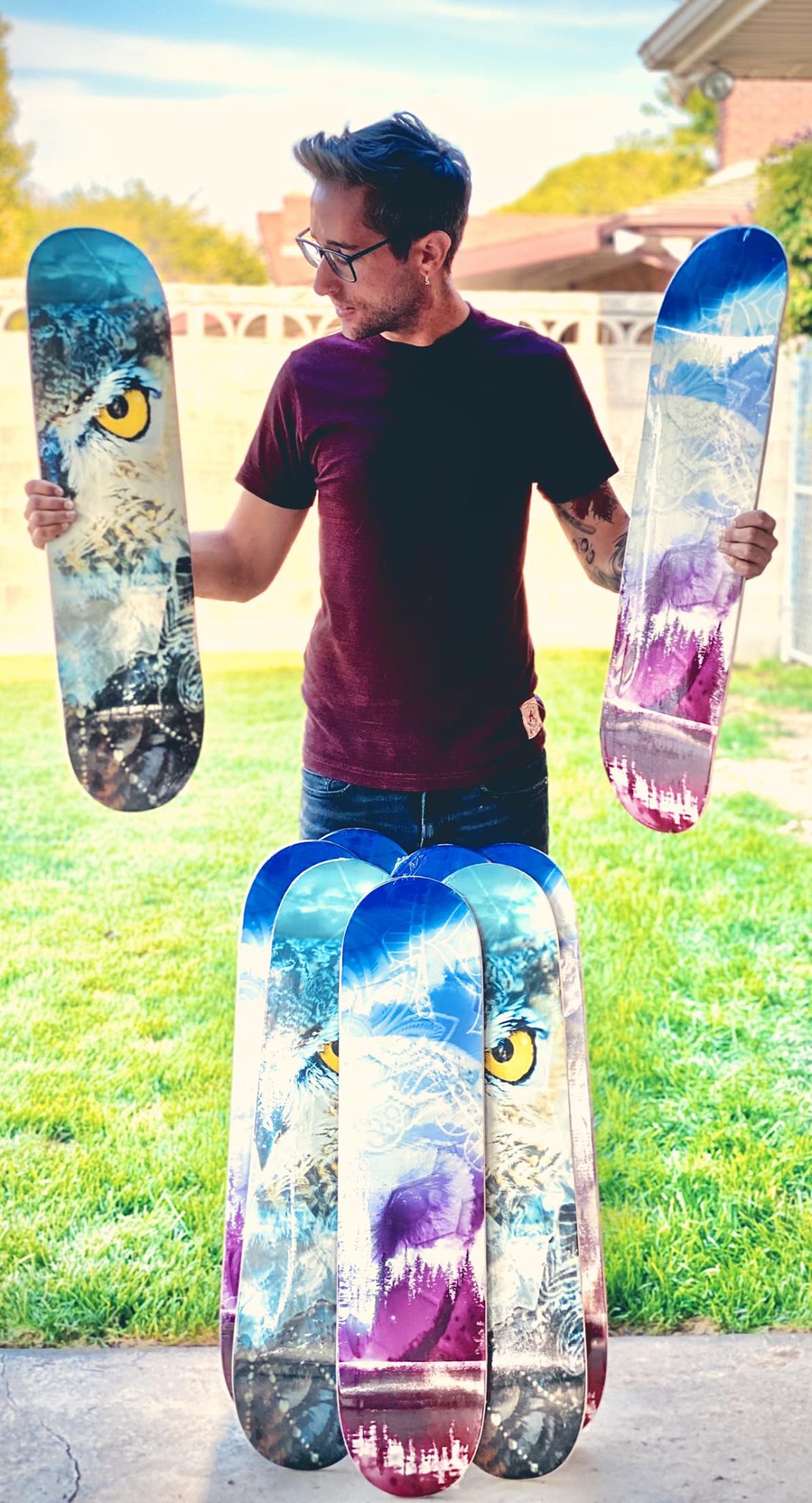 From street to shelf — a skateboard deck transformed into a