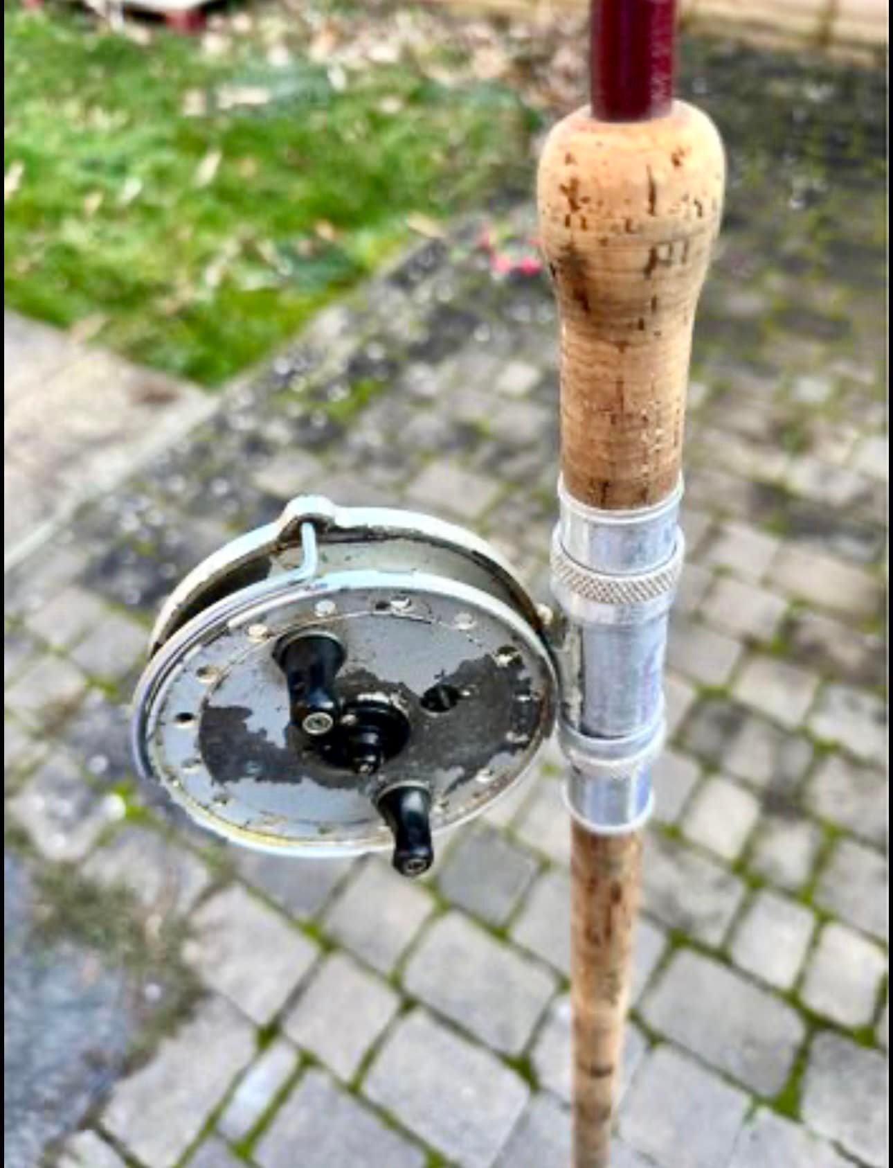 ebay vintage fishing pole Bamboo Cane with Bobber, Hook, Line and Sinker What's the value of a
