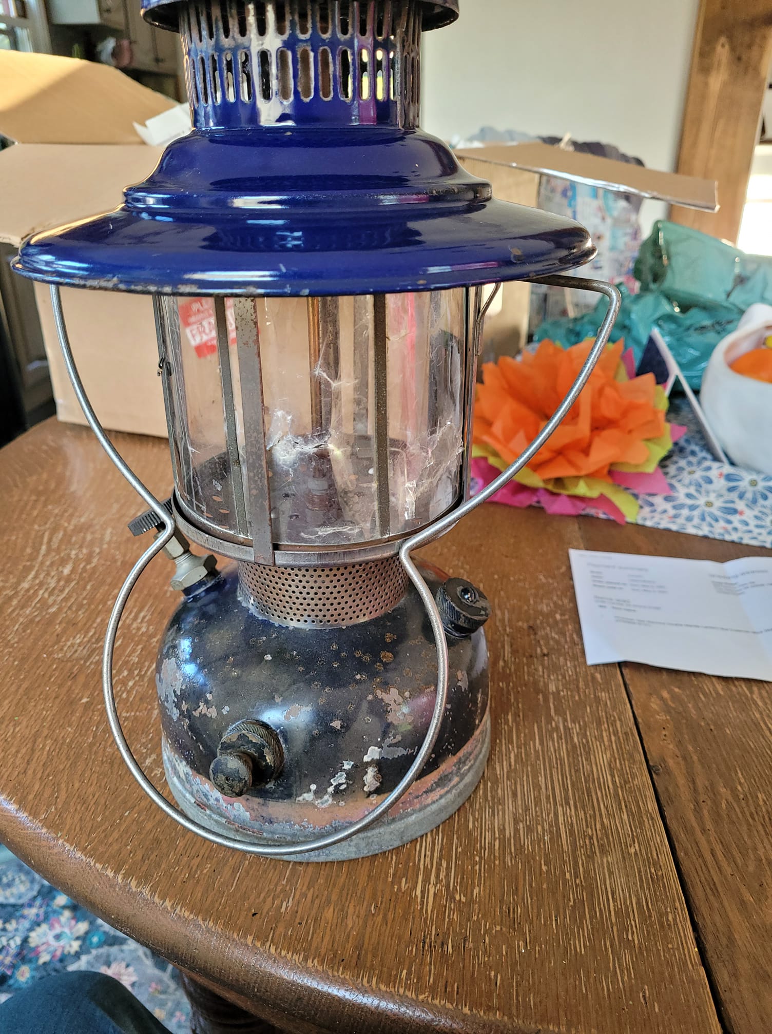 Otto Pressler GG38-01 antique lamp as a night light