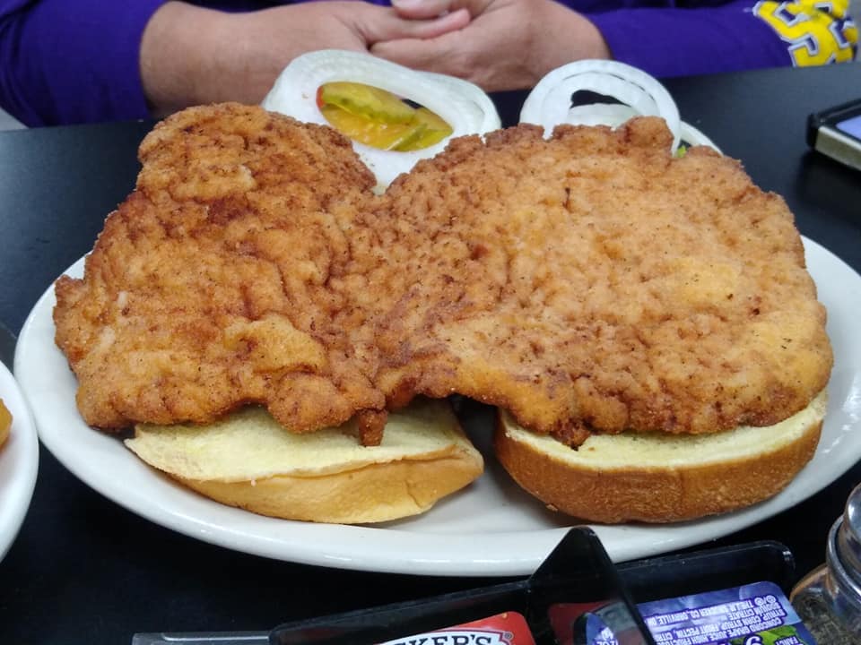 Park Restaurant's Large Hand-Breaded Tenderloin in New Castle, Indiana