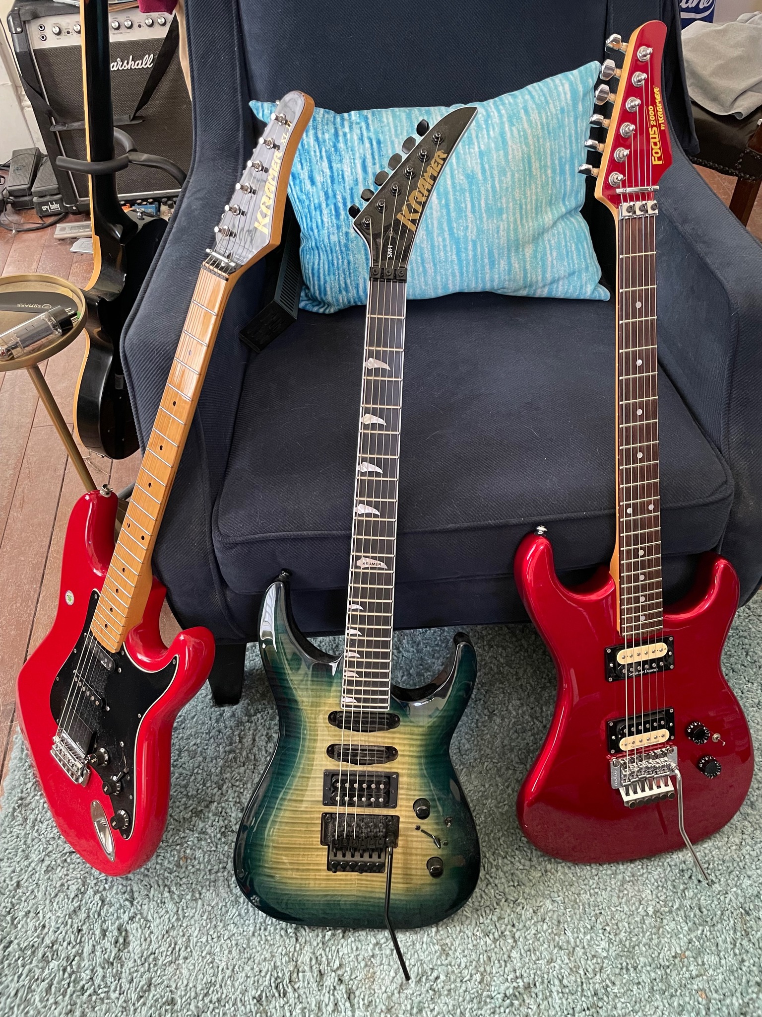 Kramer guitar collection with Dimarzio pickups