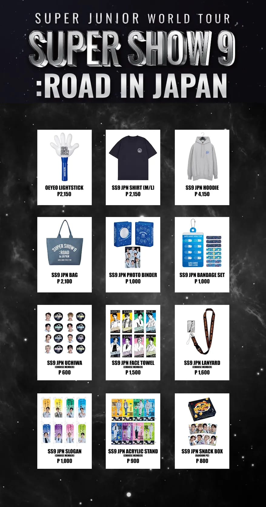 Super Junior SS10 Japan merchandise for sale