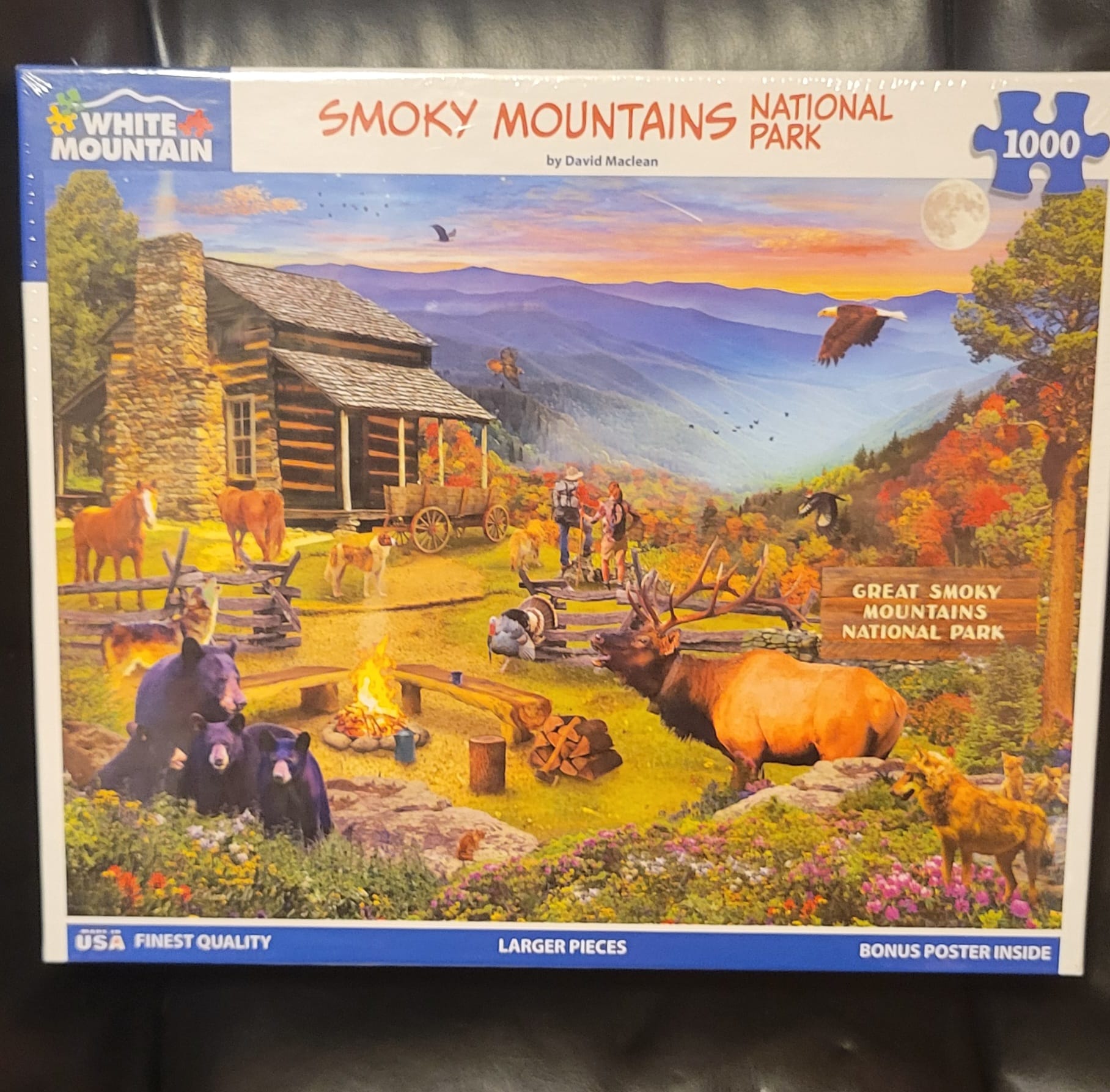 MyPuzzle 1000-Piece Smoky Mountains National Park Puzzle - Autumn Landscape Jigsaw For Adults