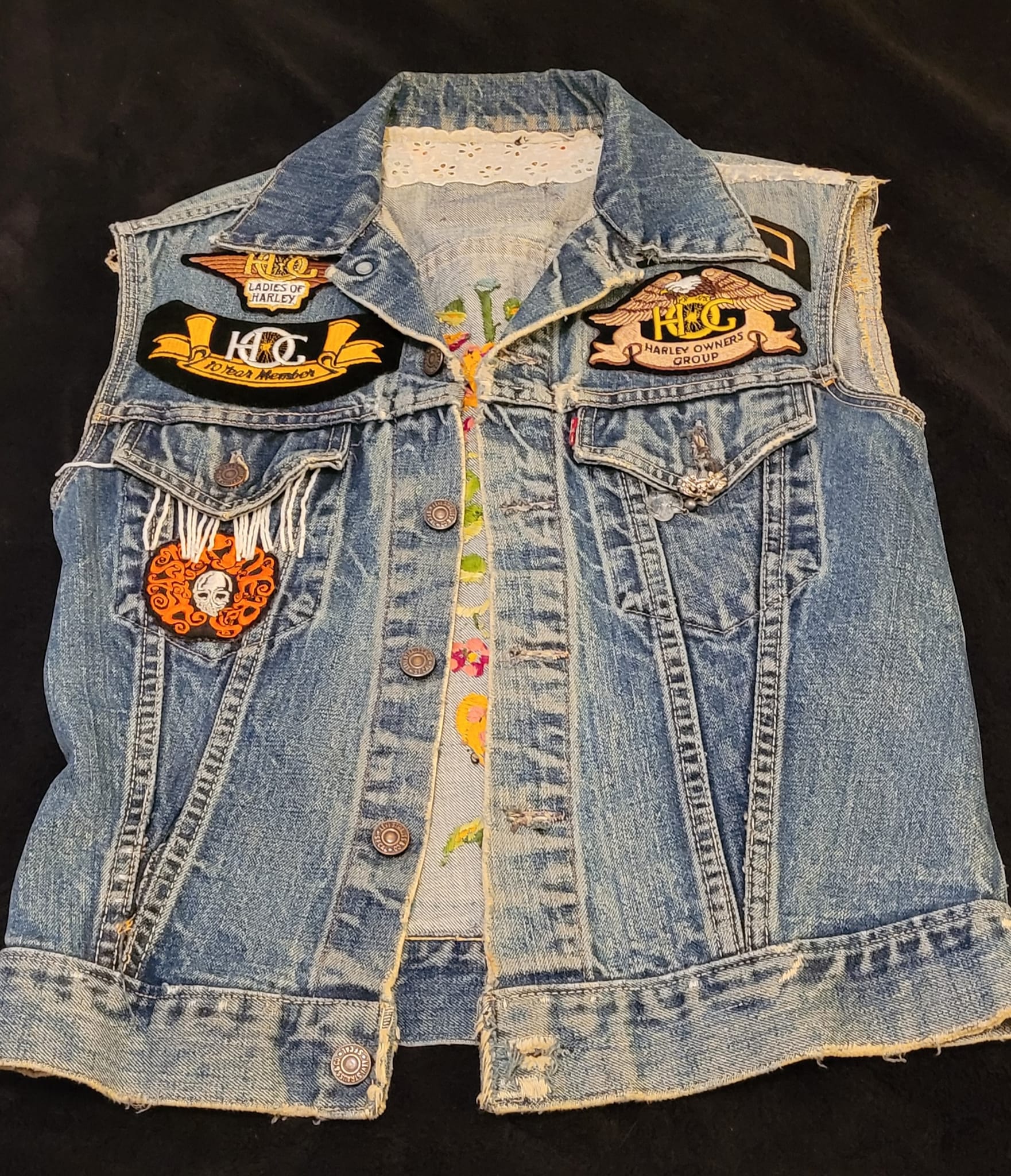 Homemade Harley Davidson vest from 70