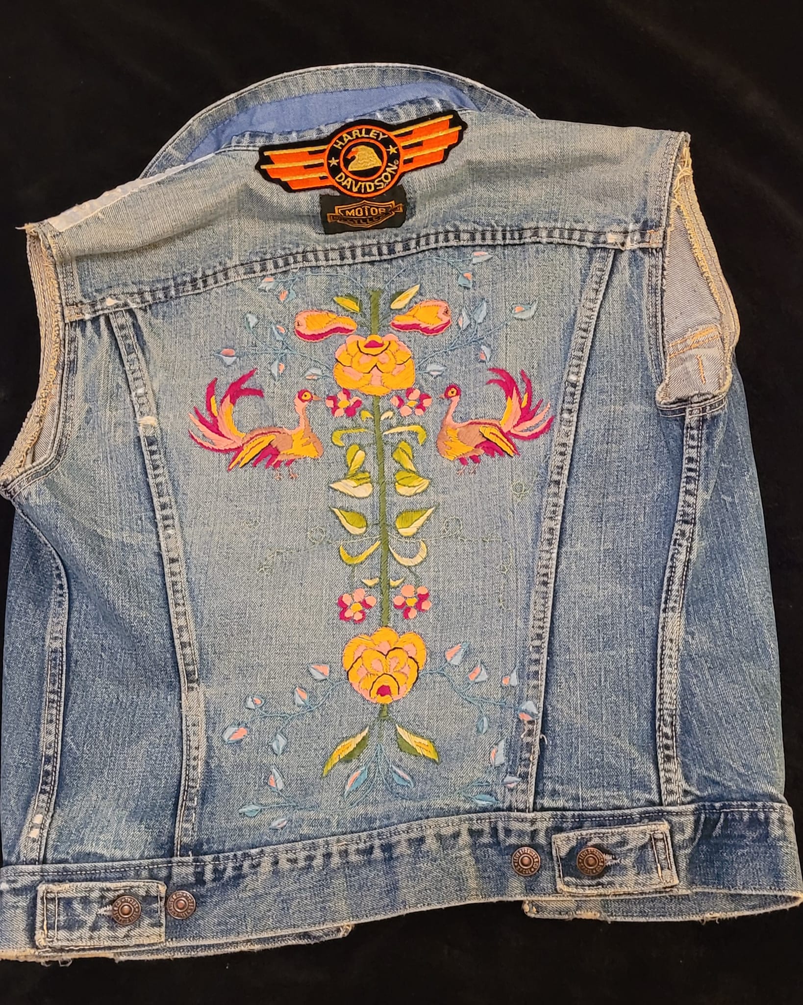 Homemade Harley Davidson vest from 70