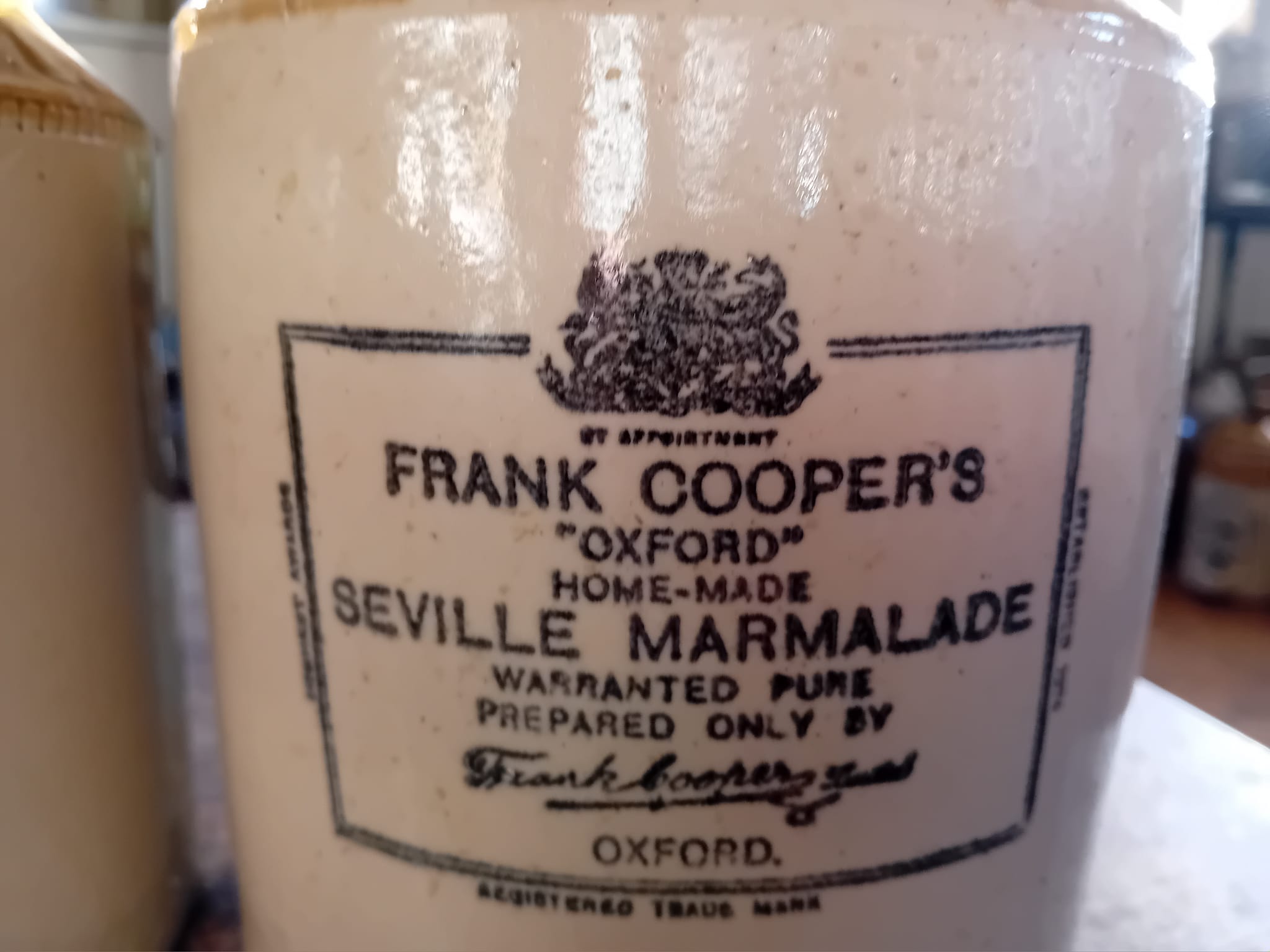 Frank Cooper marmalade variations on the large pots, the Coates of