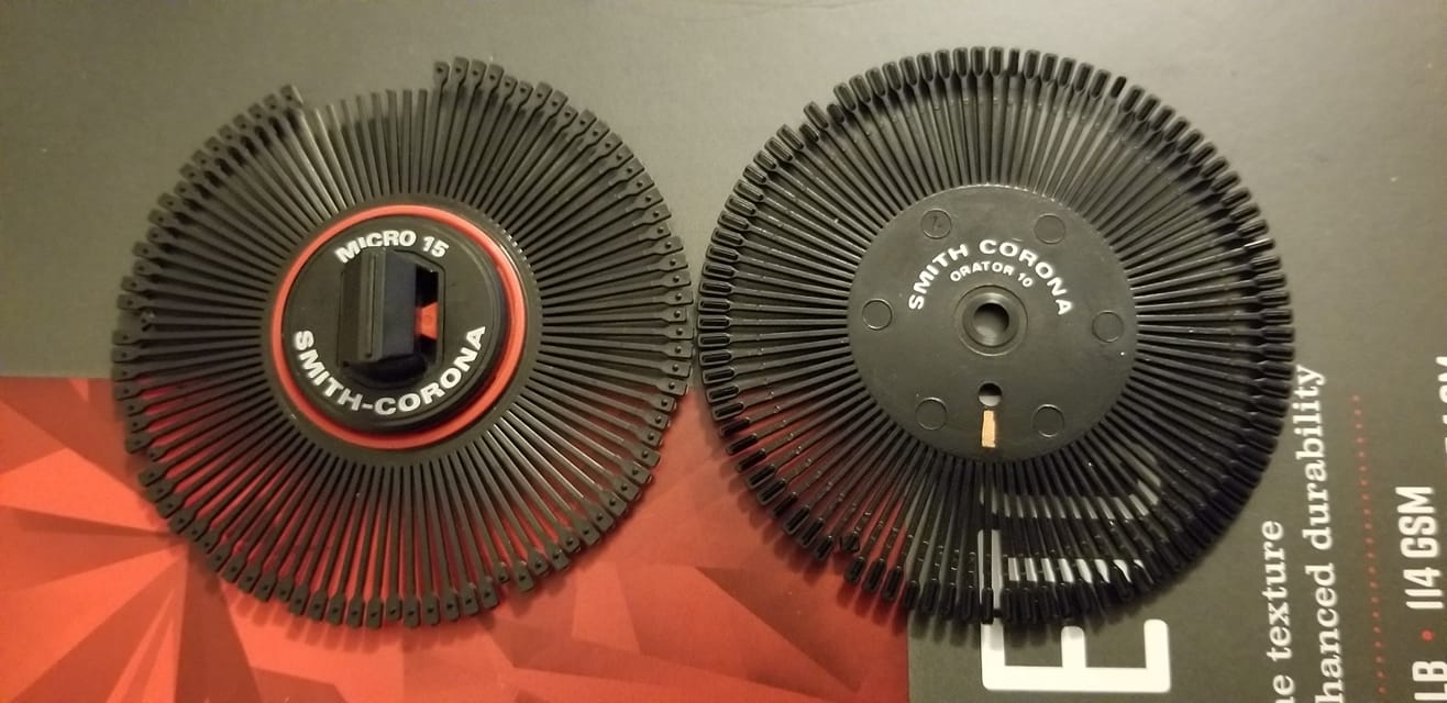 Typewriter daisy wheel compatibility issues