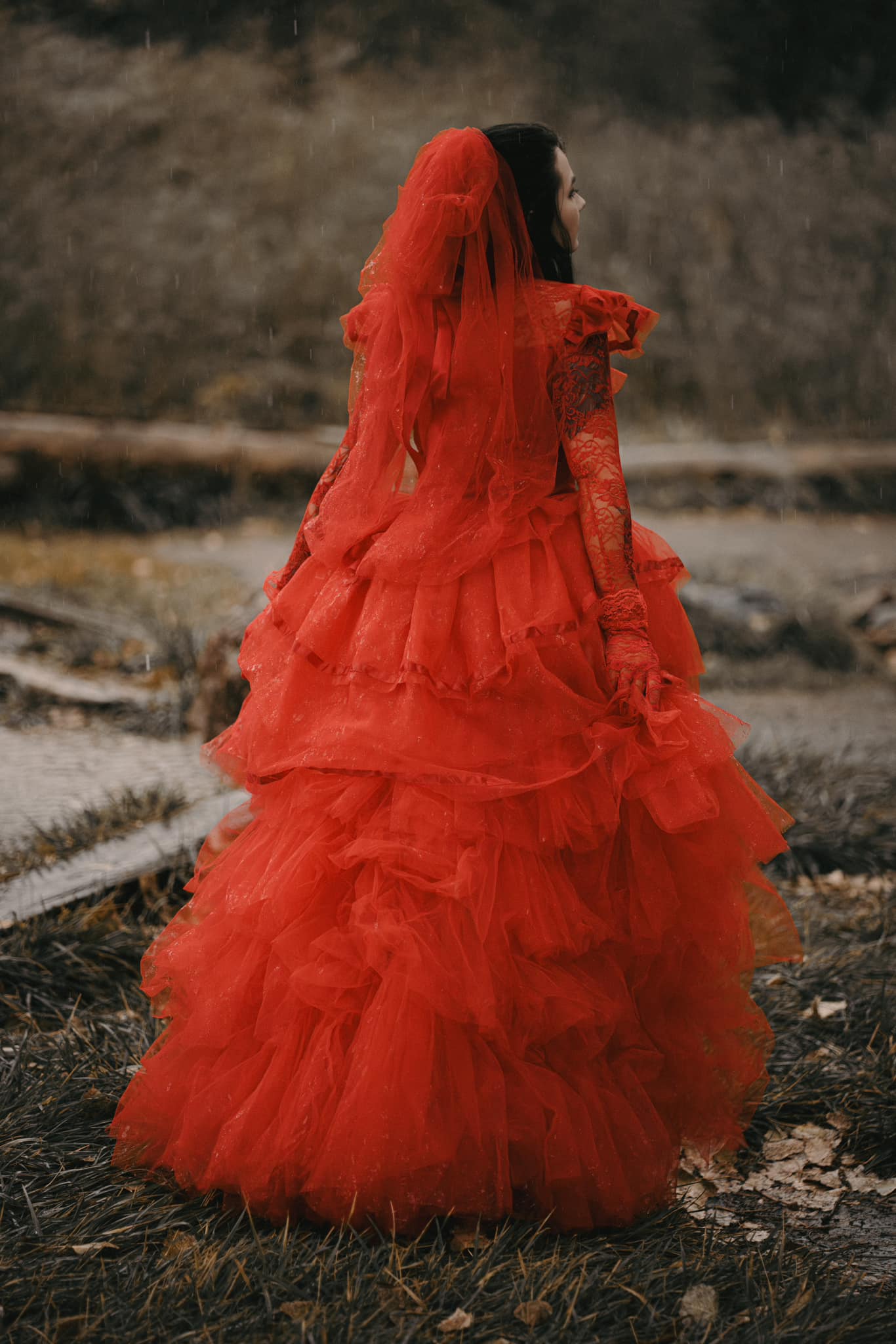 lydia deetz dress red Lydia Deetz Dress, Lydia Deetz Red Dress Costume with Red Veil  CoserZ
