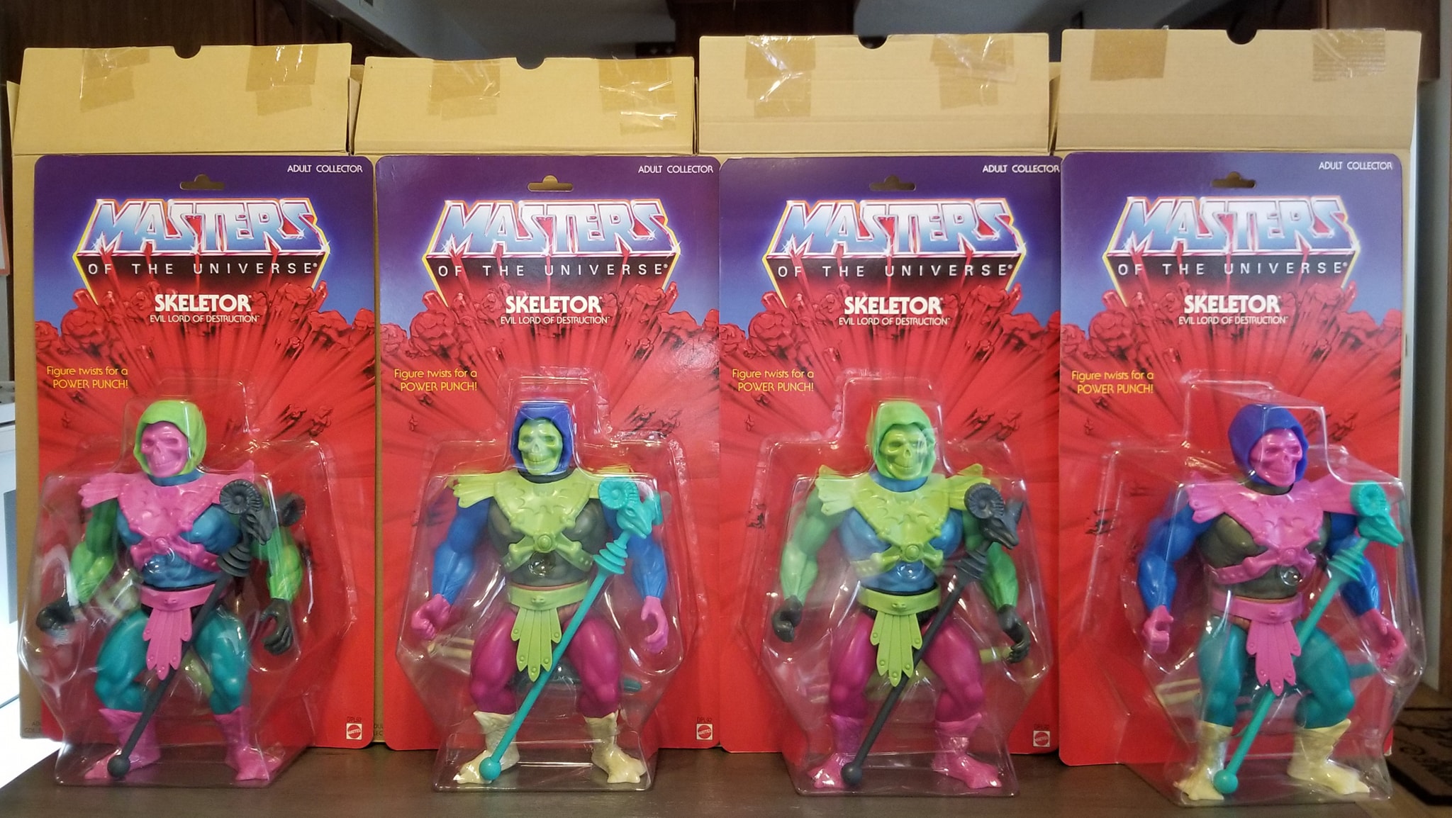 The full set of 12 inch MOTU Giants figures. A line cut down in 