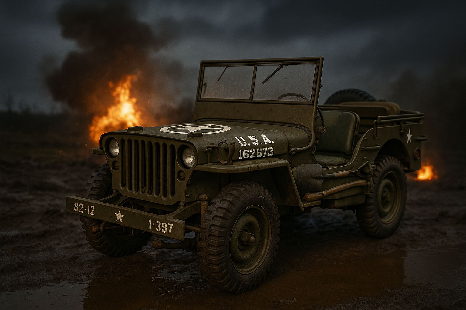 1/6 custom GI Joe jeep as WWII General Eisenhower's Husky