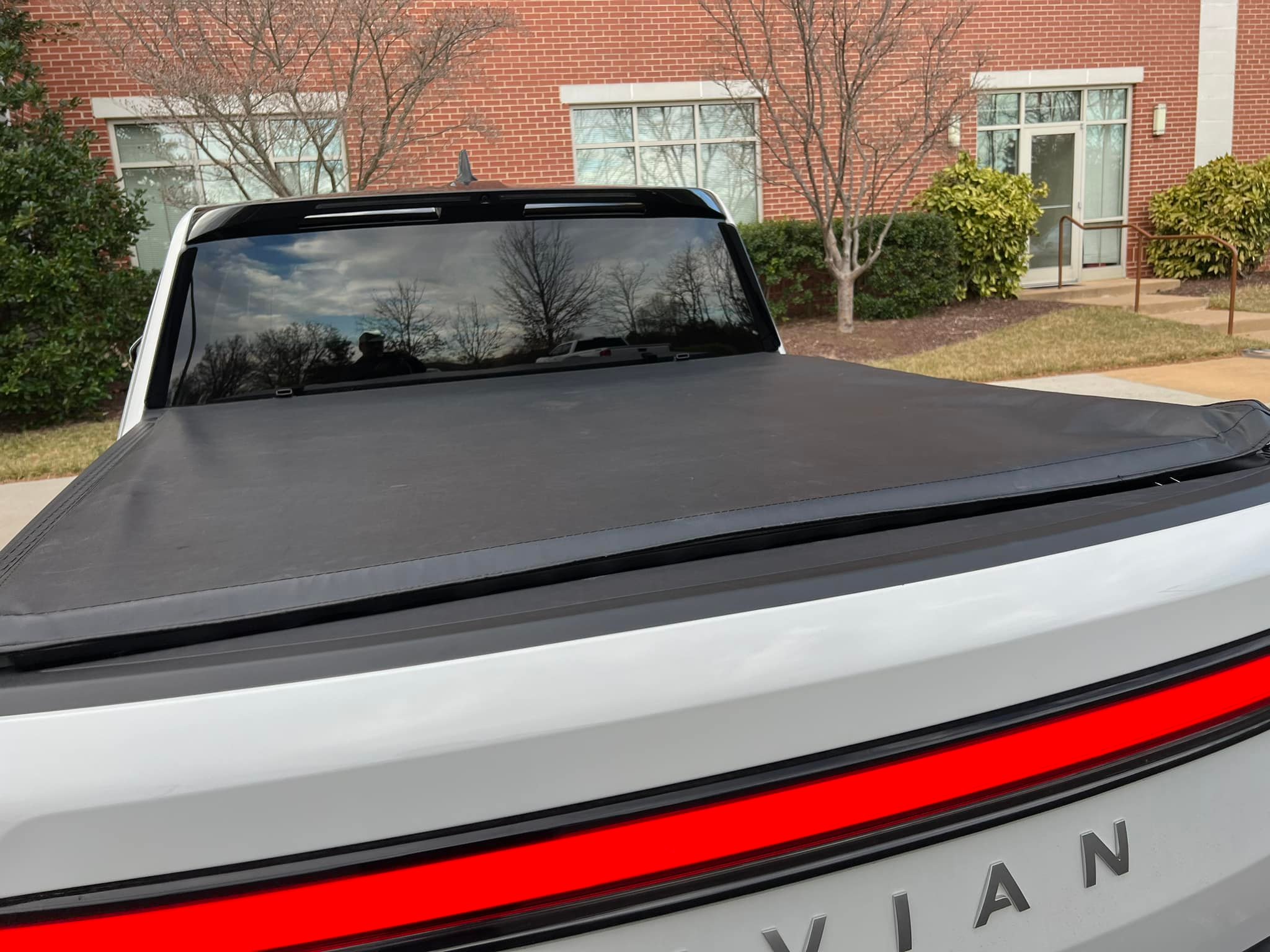 Brand new tonneau cover that has been sitting around for some time  Selling a Ford tonno cover. Not old nor is it in bad shape. Just needs washèd display picture 1