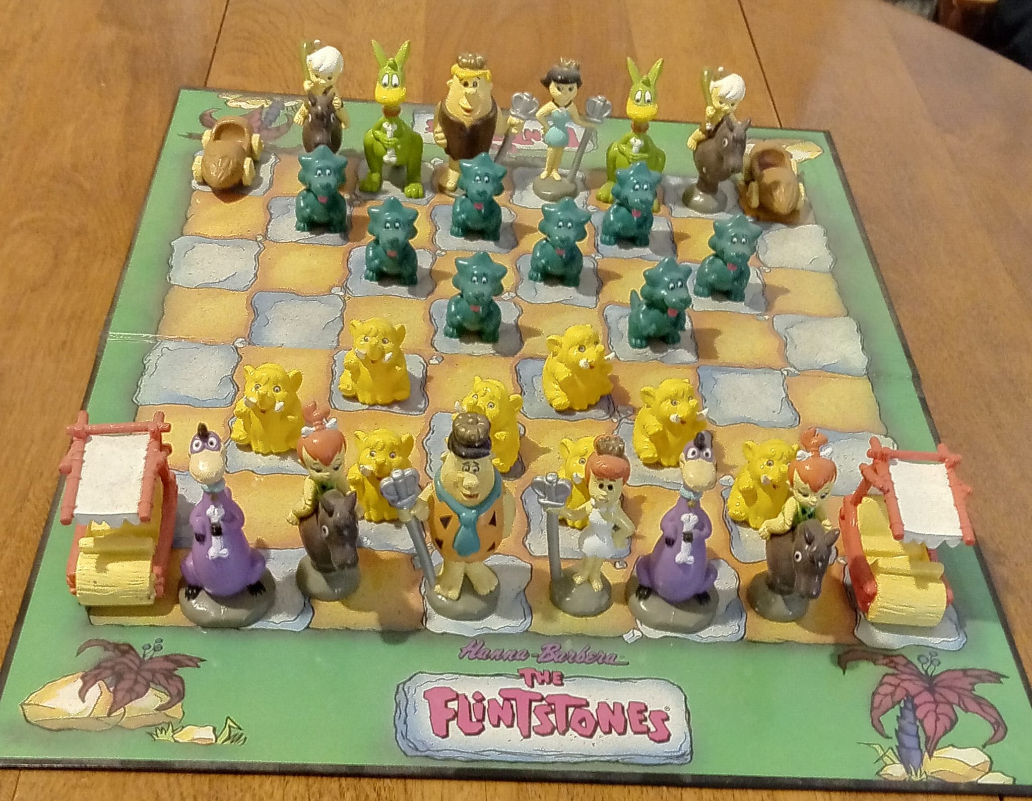 My Flintstone Chess Set