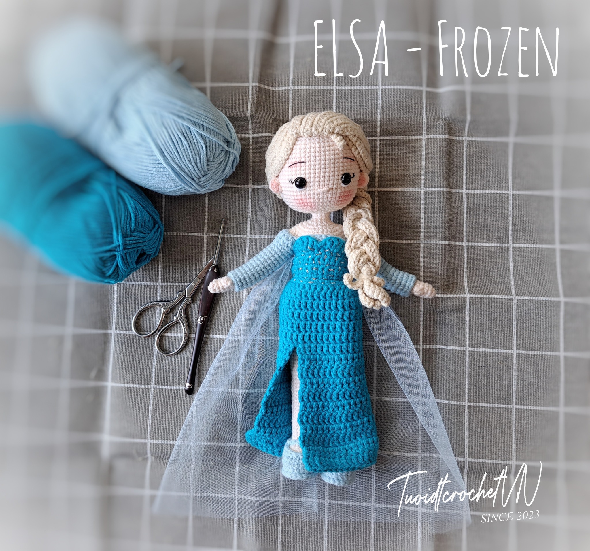 Elsa amigurumi crochet pattern